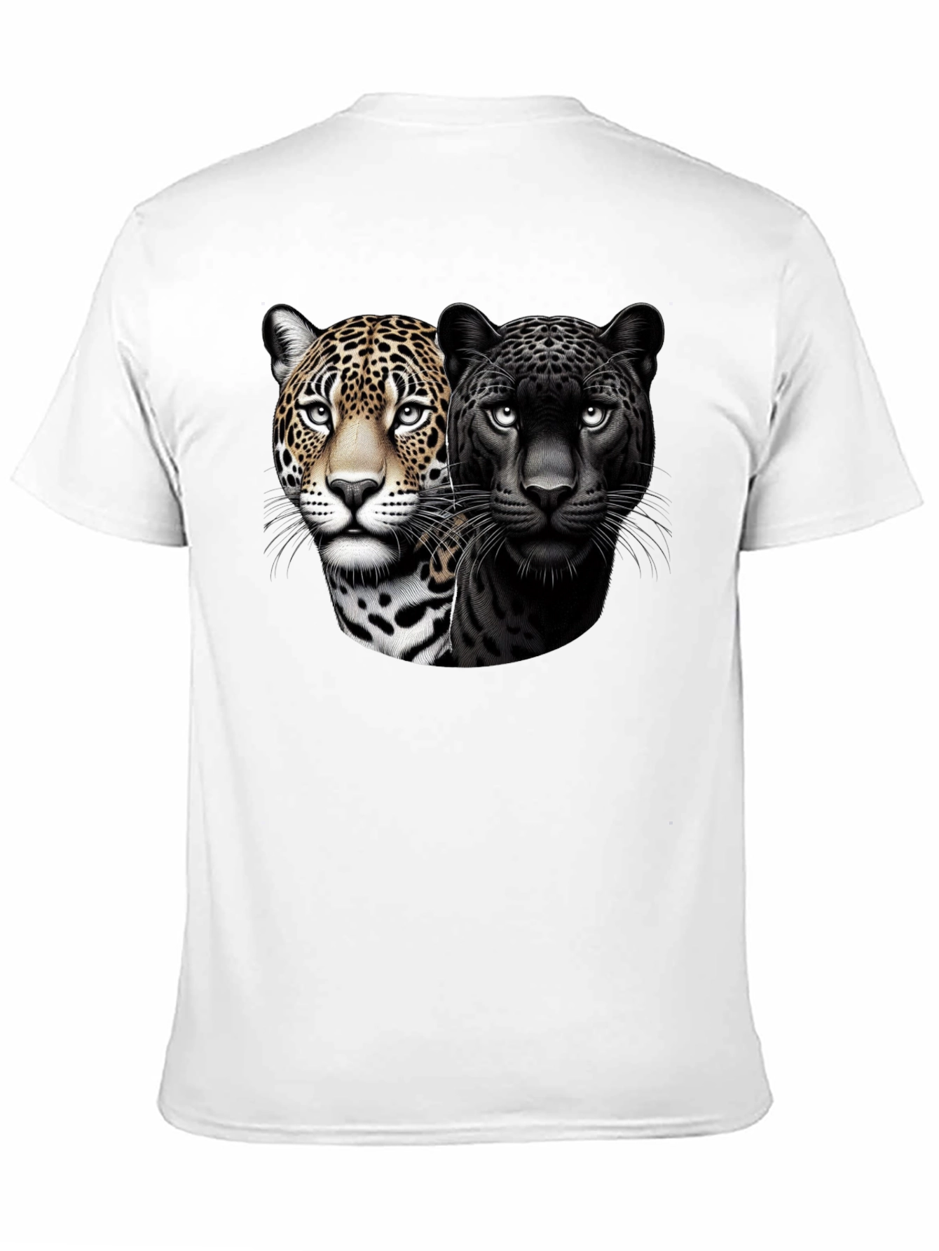 Dual Jaguar Graphic Tee - Bold Black T-Shirt