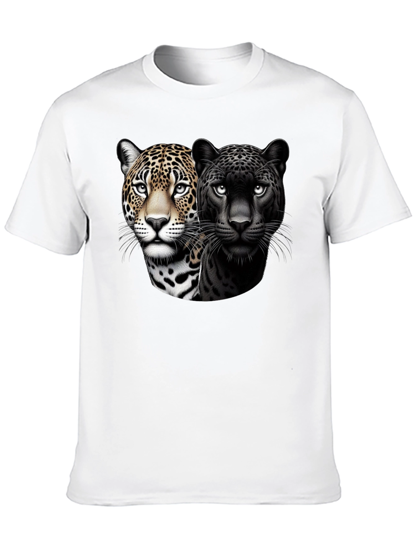 Dual Jaguar Graphic Tee - Bold Black T-Shirt
