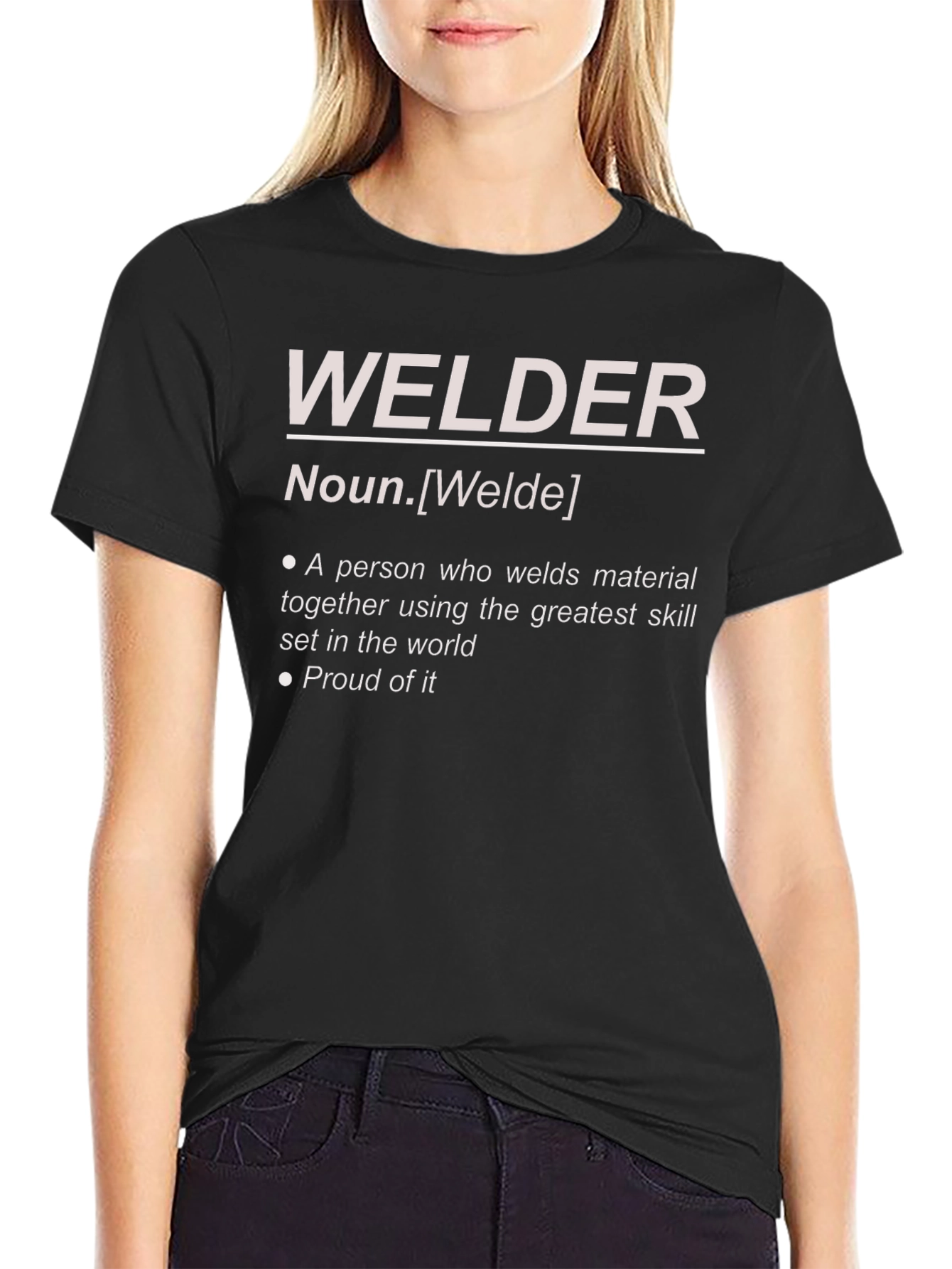 Welder Definition Graphic Tee - Black Cotton Blend