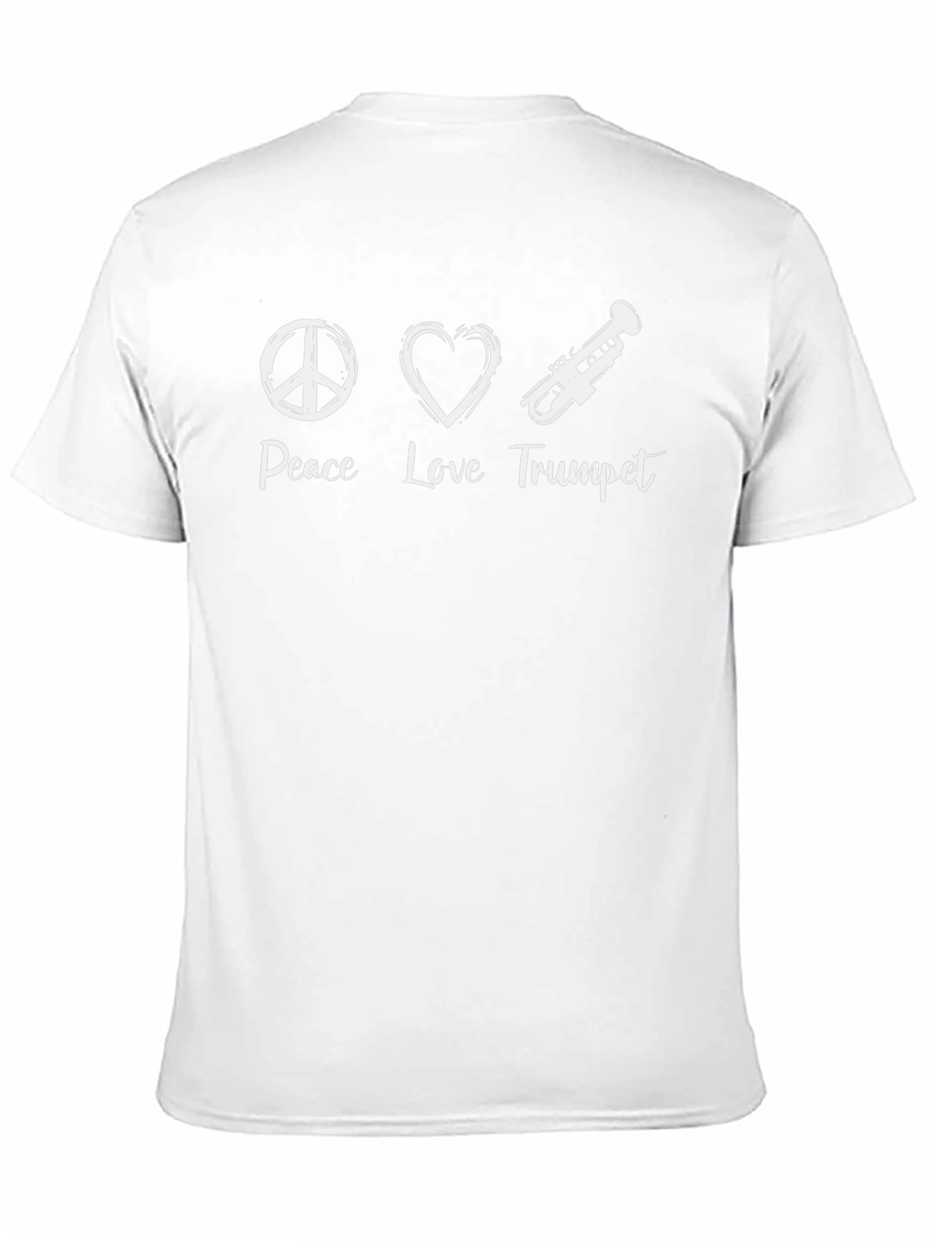 Peace Love Trumpet Graphic Tee - Musicians Shirt