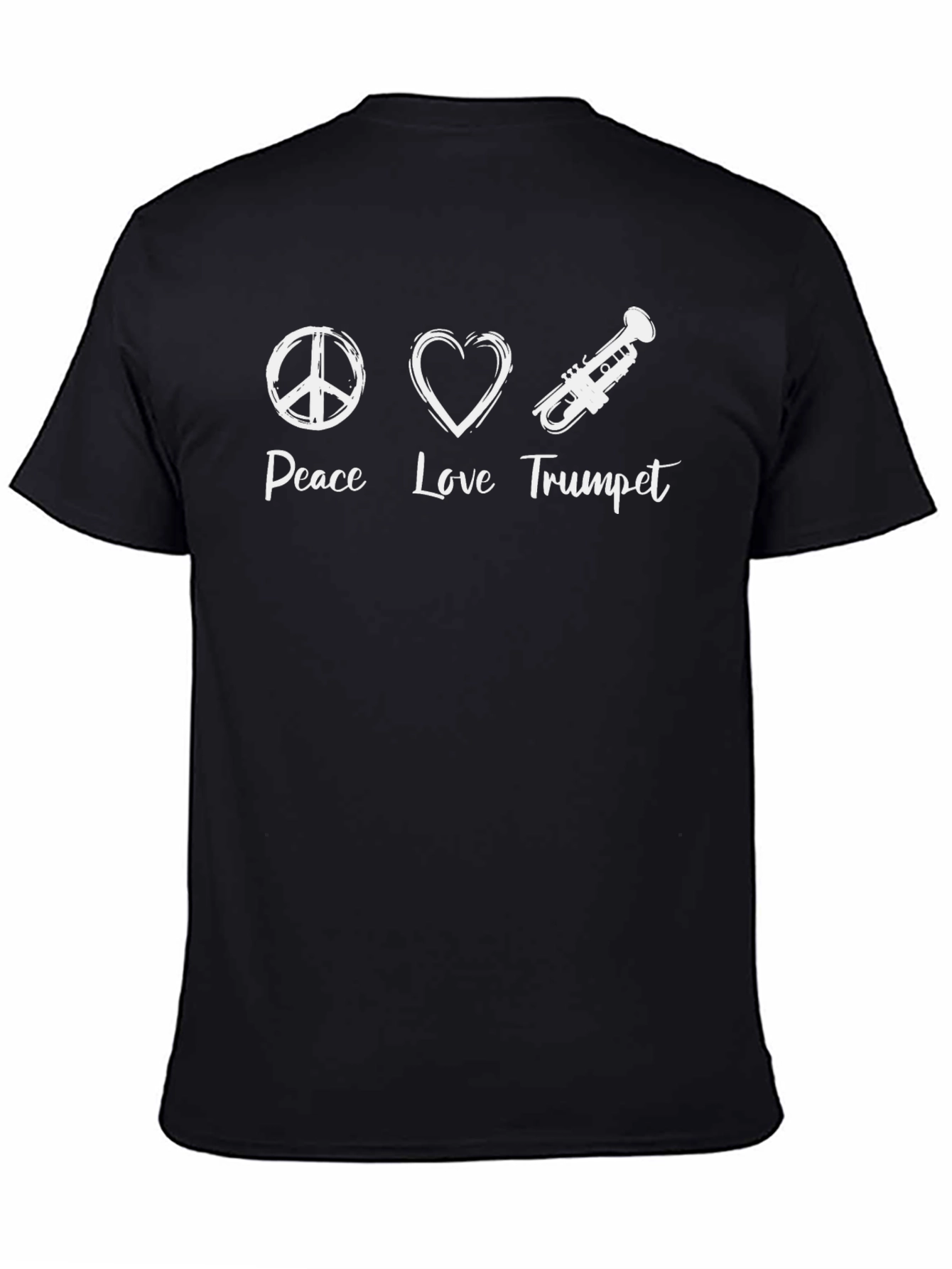 Peace Love Trumpet Graphic Tee - Musicians Shirt