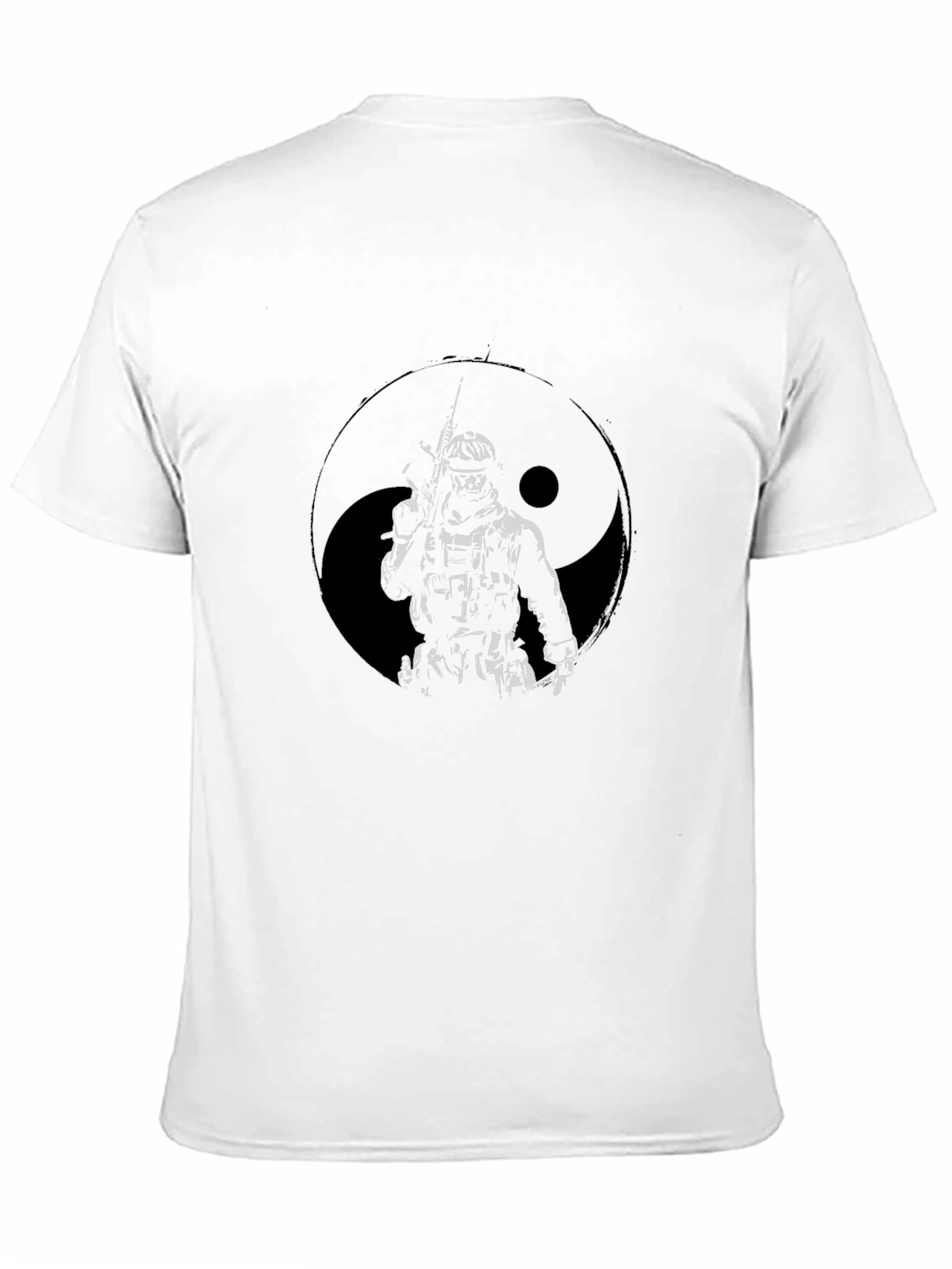 Yin Yang Soldier Graphic Tee - Black