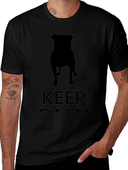 Keep Calm Dog Silhouette T-Shirt