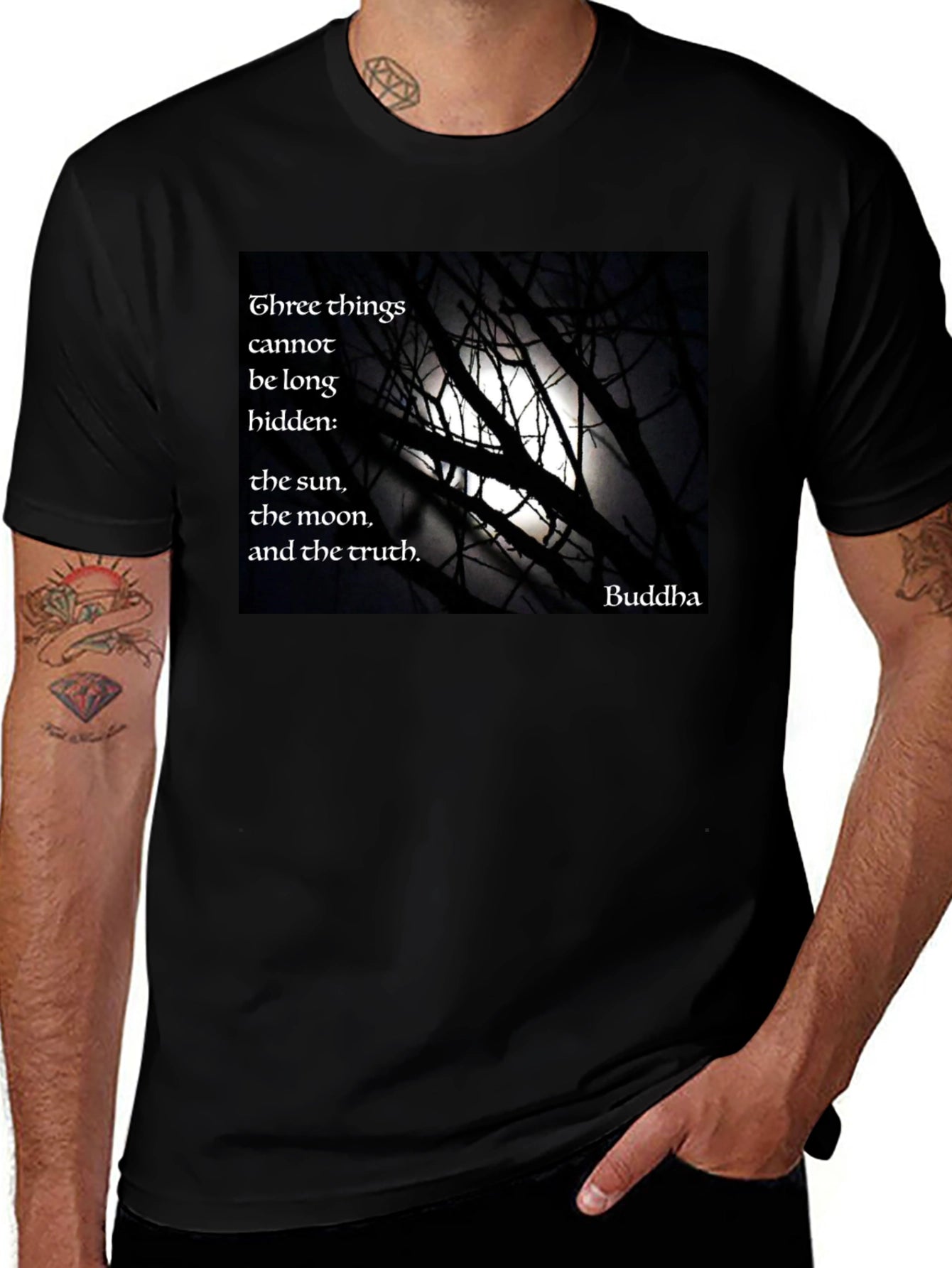 Buddha Quote Black T-Shirt