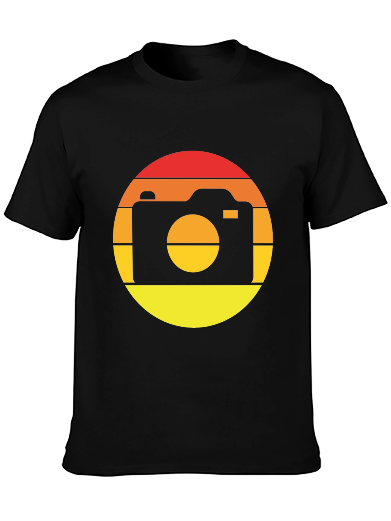 Retro Camera Graphic Tee - Sunset Vibes