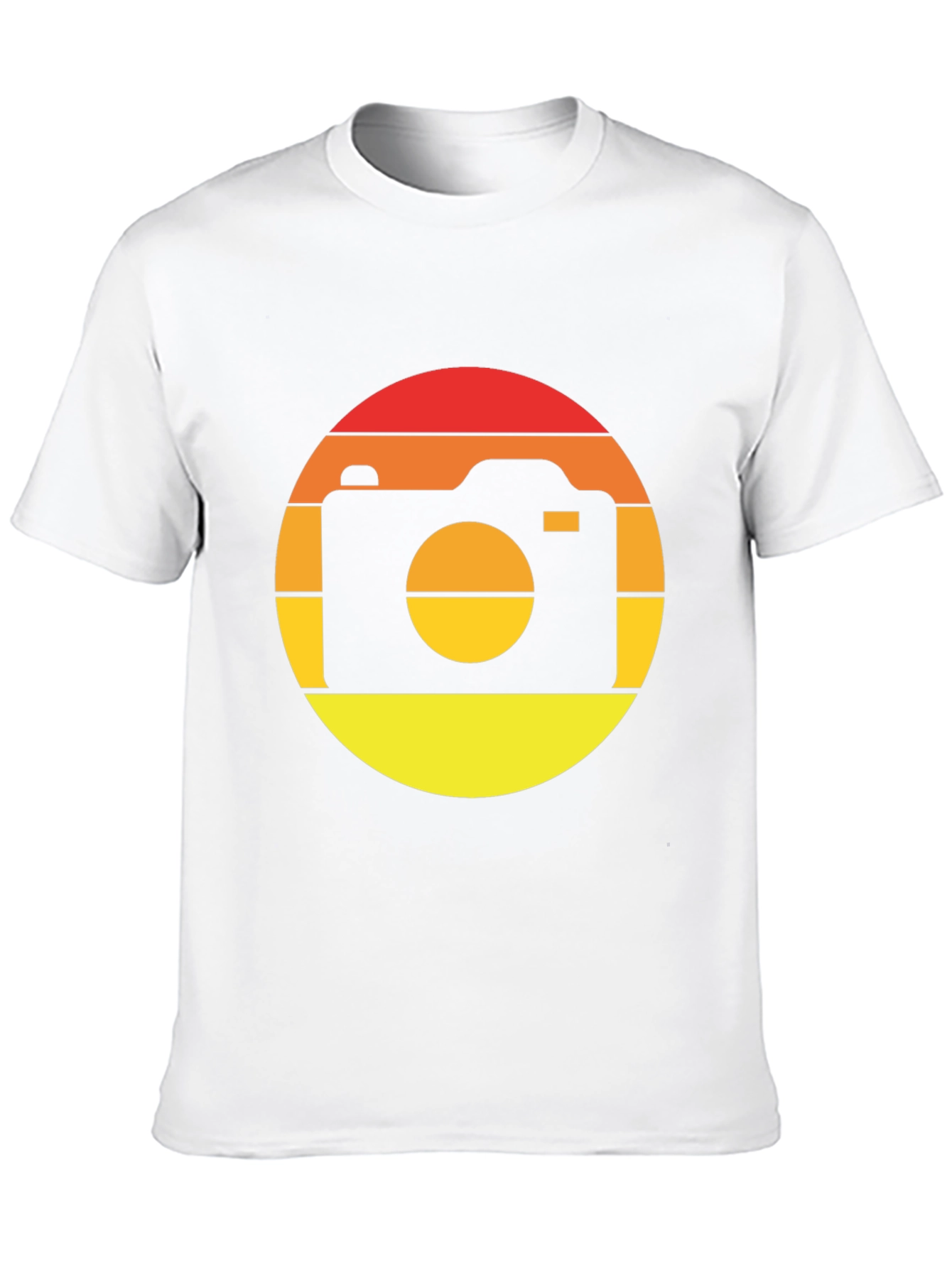Retro Camera Graphic Tee - Sunset Vibes