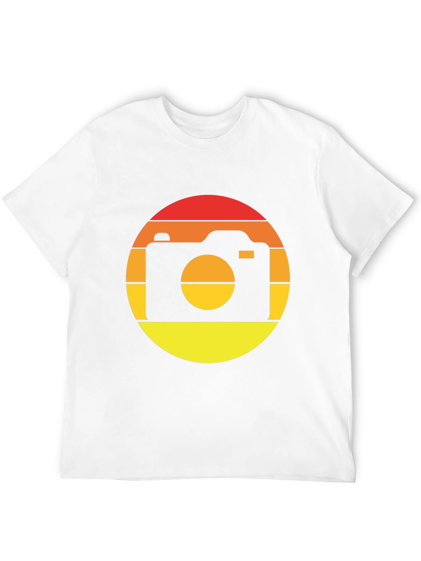 Retro Camera Graphic Tee - Sunset Vibes