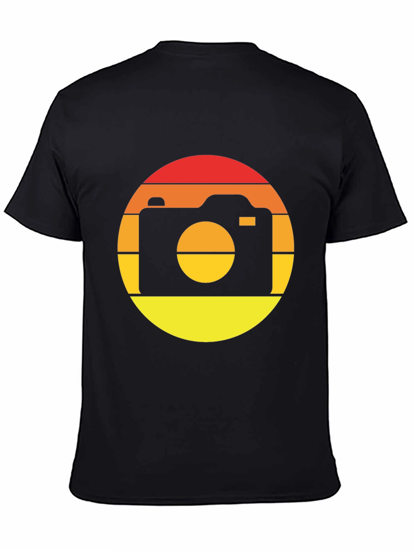 Retro Camera Graphic Tee - Sunset Vibes