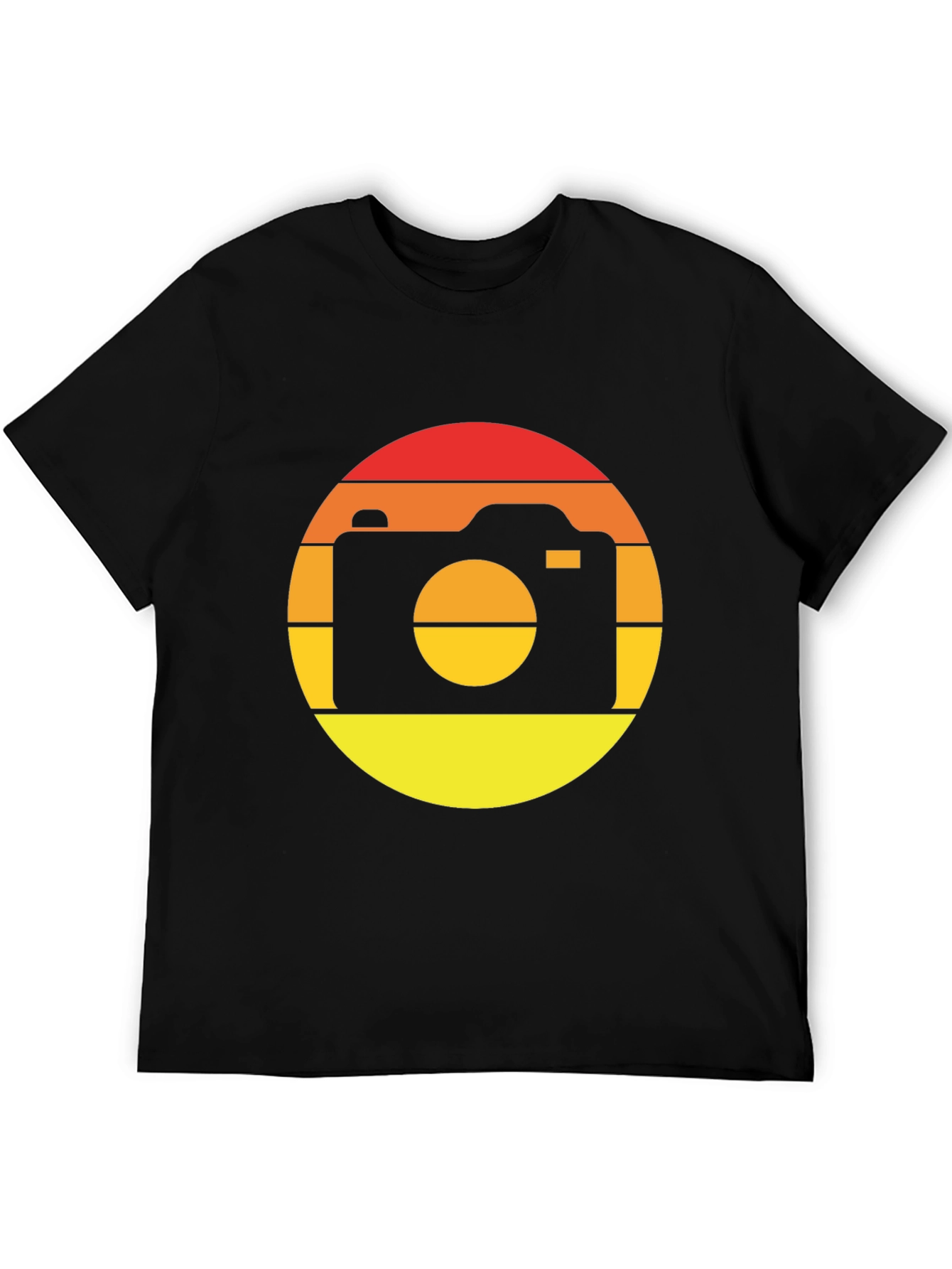 Retro Camera Graphic Tee - Sunset Vibes