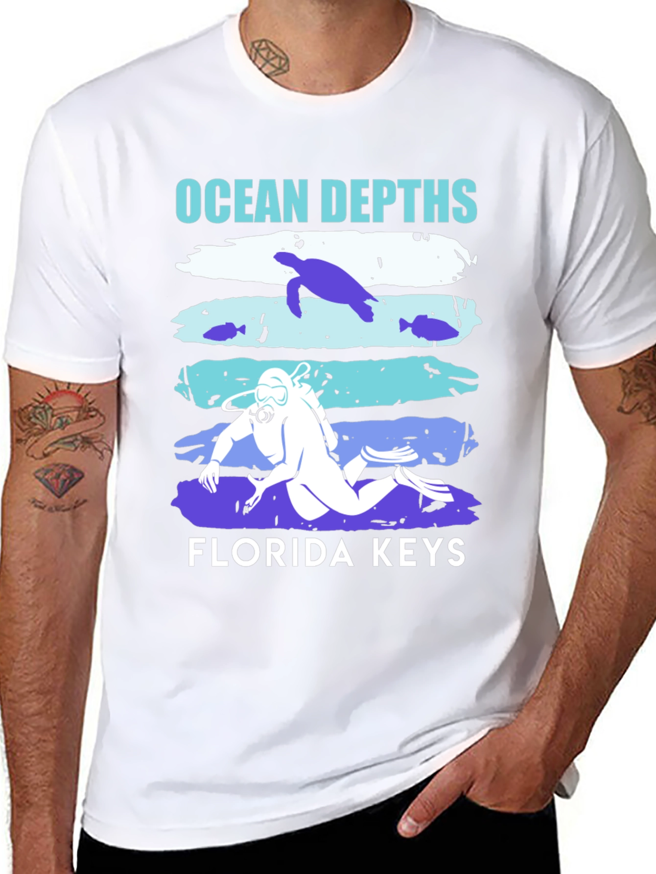 Ocean Depths Florida Keys Diver T-Shirt