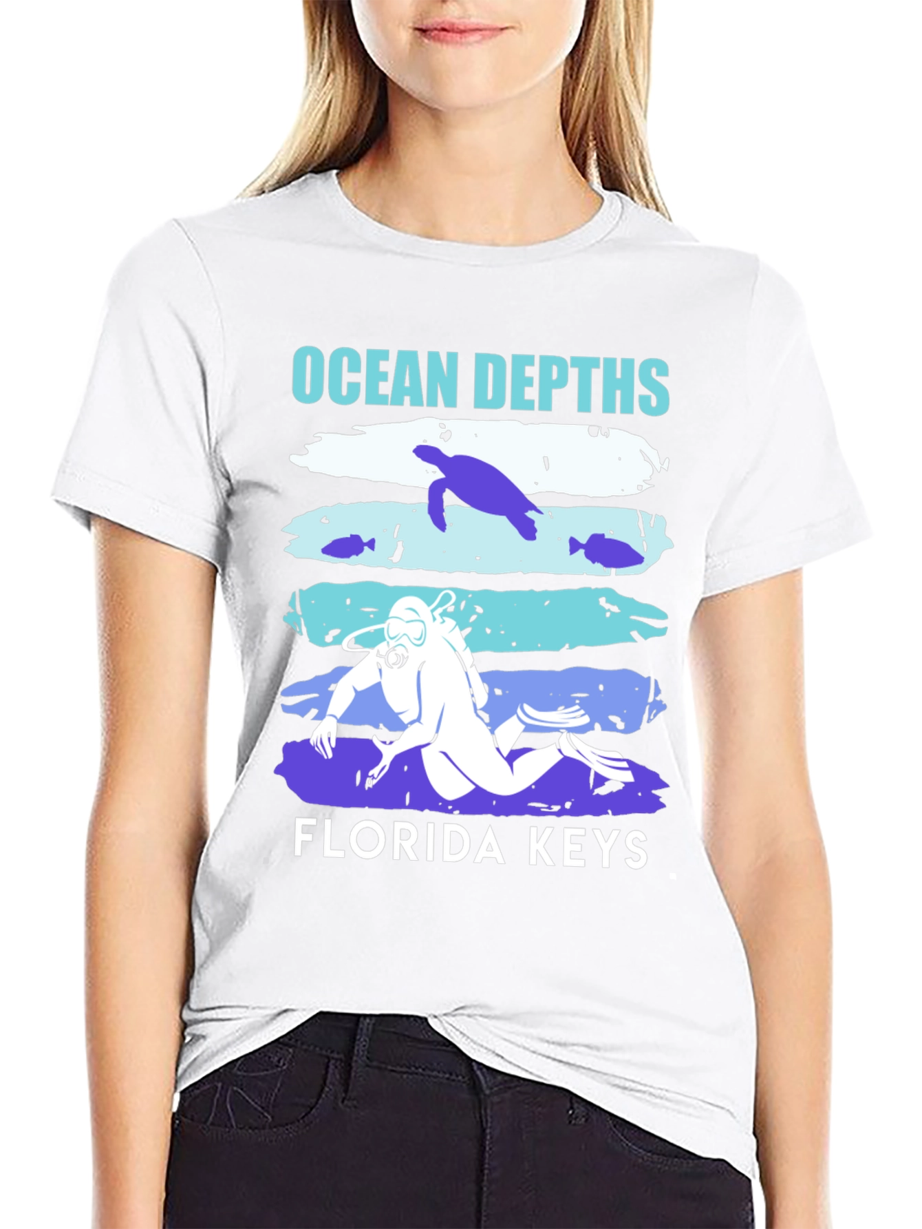 Ocean Depths Florida Keys Diver T-Shirt