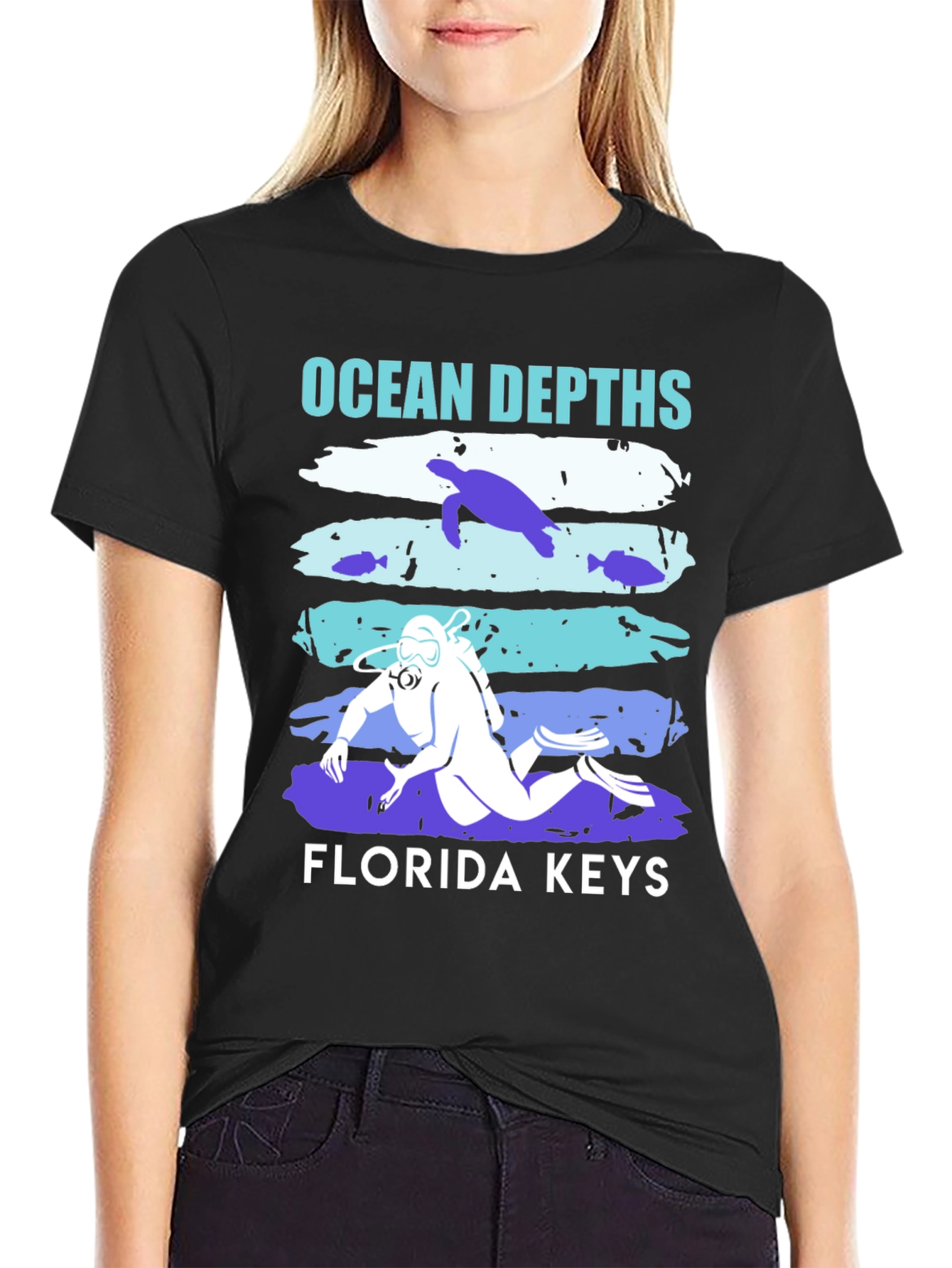 Ocean Depths Florida Keys Diver T-Shirt