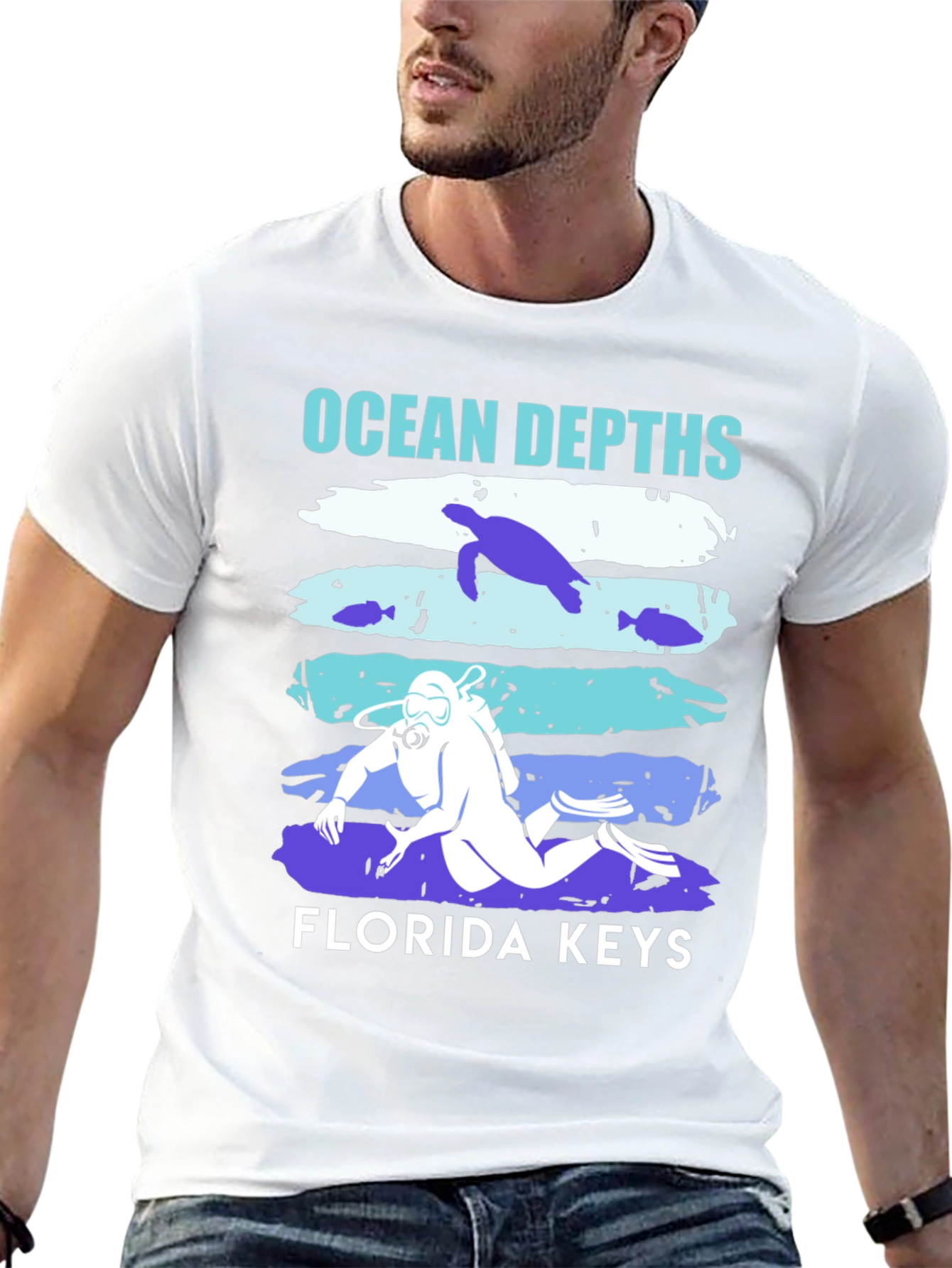 Ocean Depths Florida Keys Diver T-Shirt