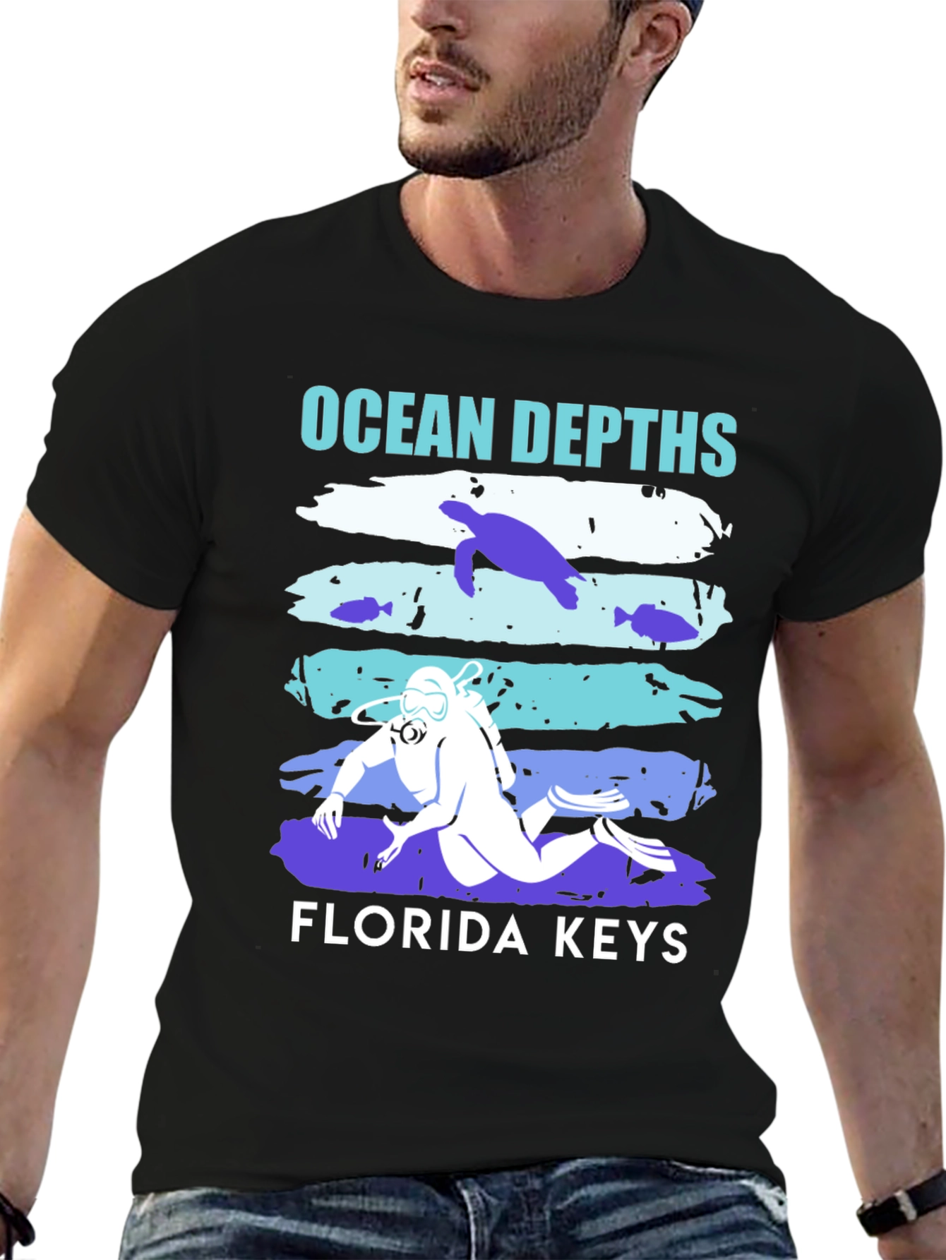 Ocean Depths Florida Keys Diver T-Shirt