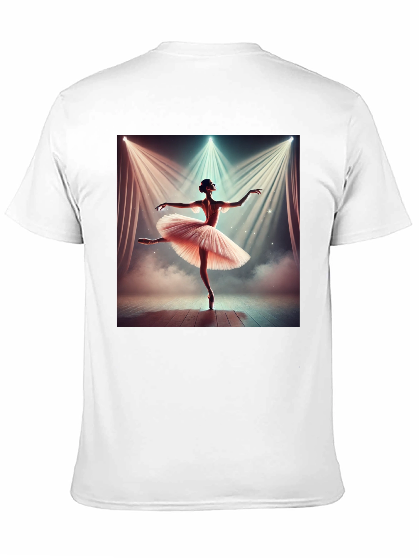Ballerina Dance Graphic Tee - Elegant Black T-Shirt