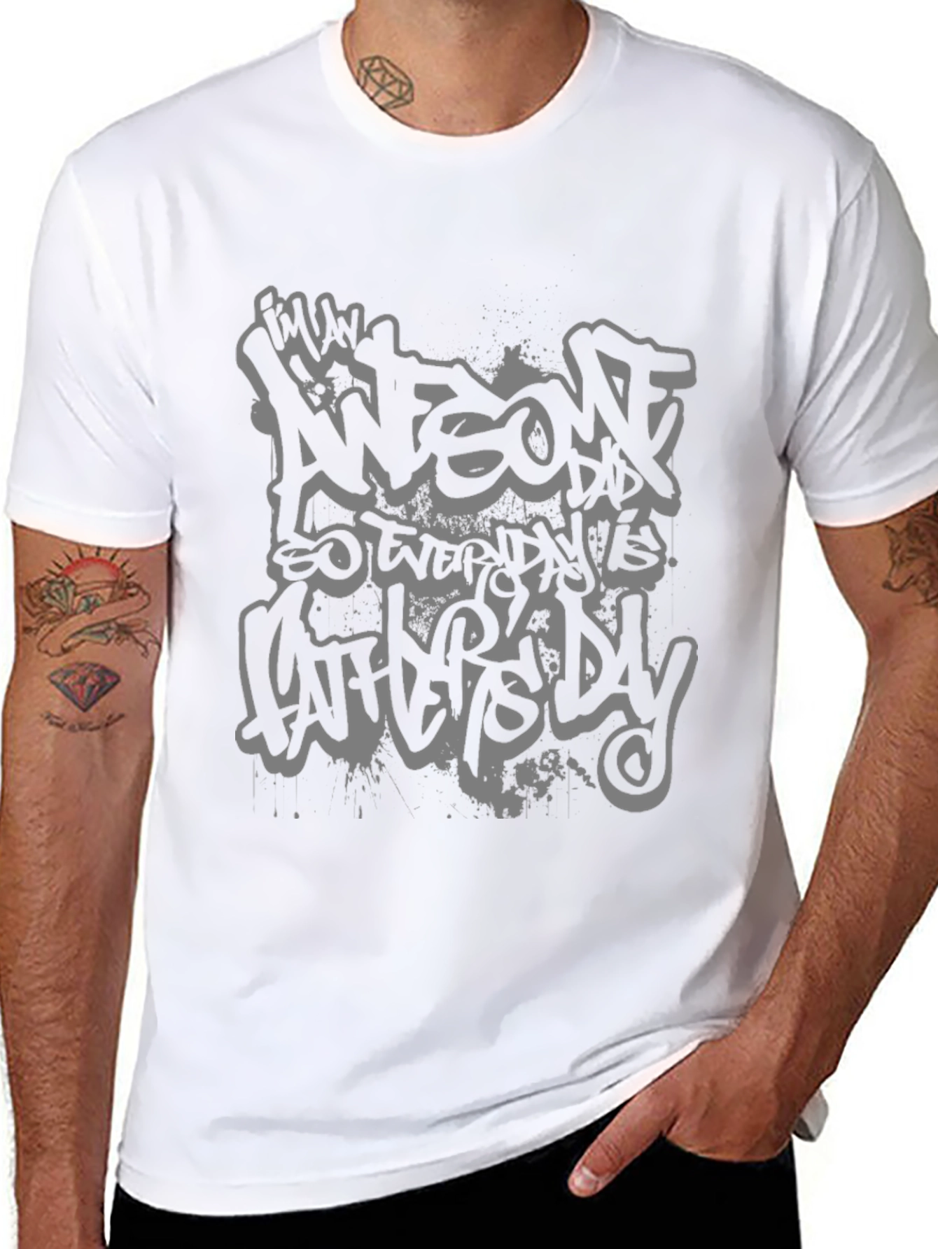 Awesome Dad T-Shirt - Graffiti Style