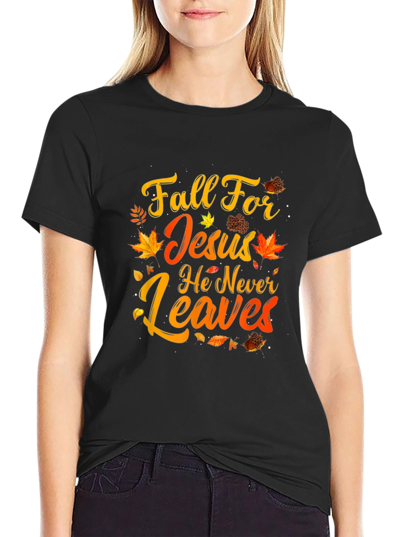 Fall For Jesus T-Shirt Autumn Christian Apparel
