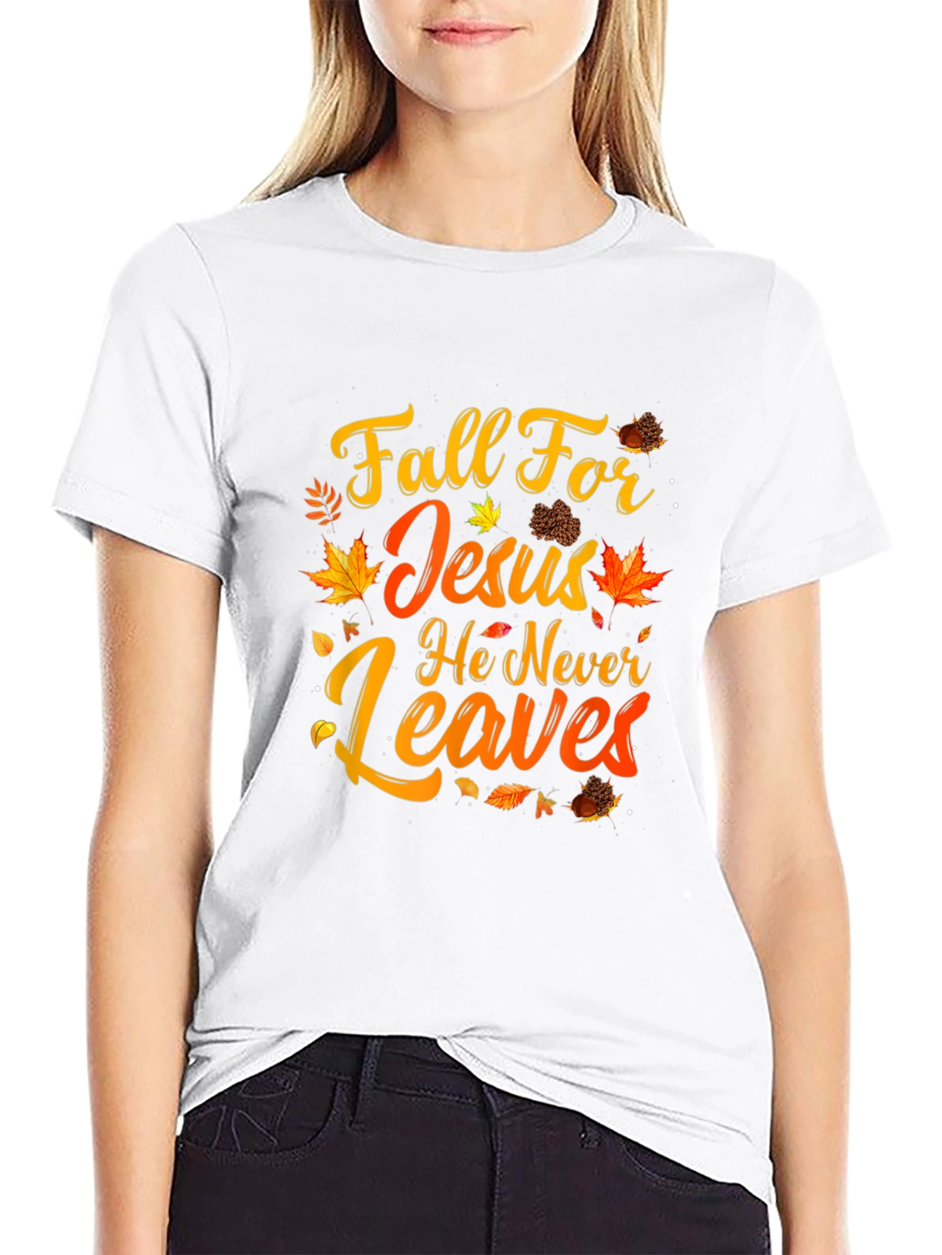Fall For Jesus T-Shirt Autumn Christian Apparel