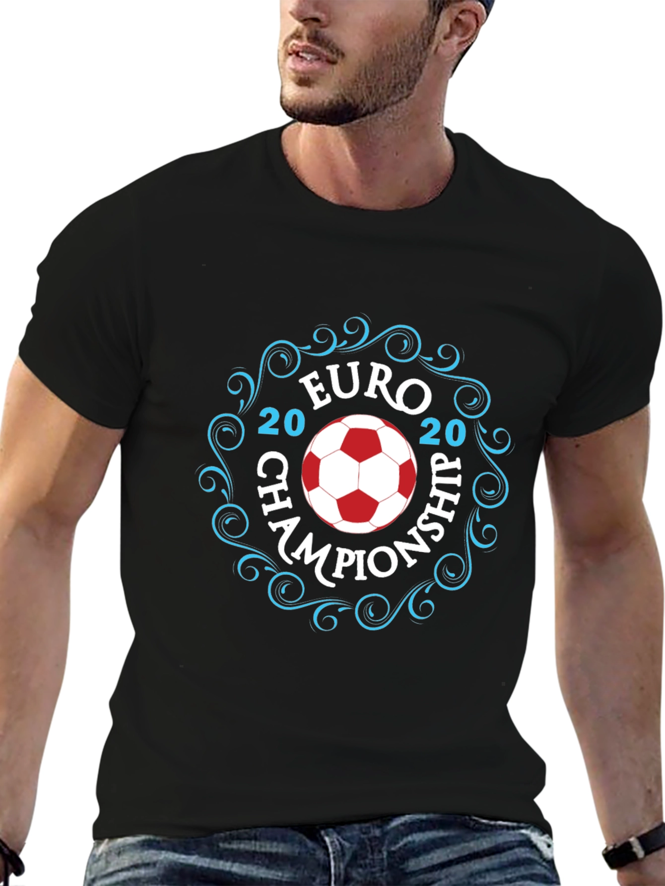 Euro 2020 Championship Black T-Shirt