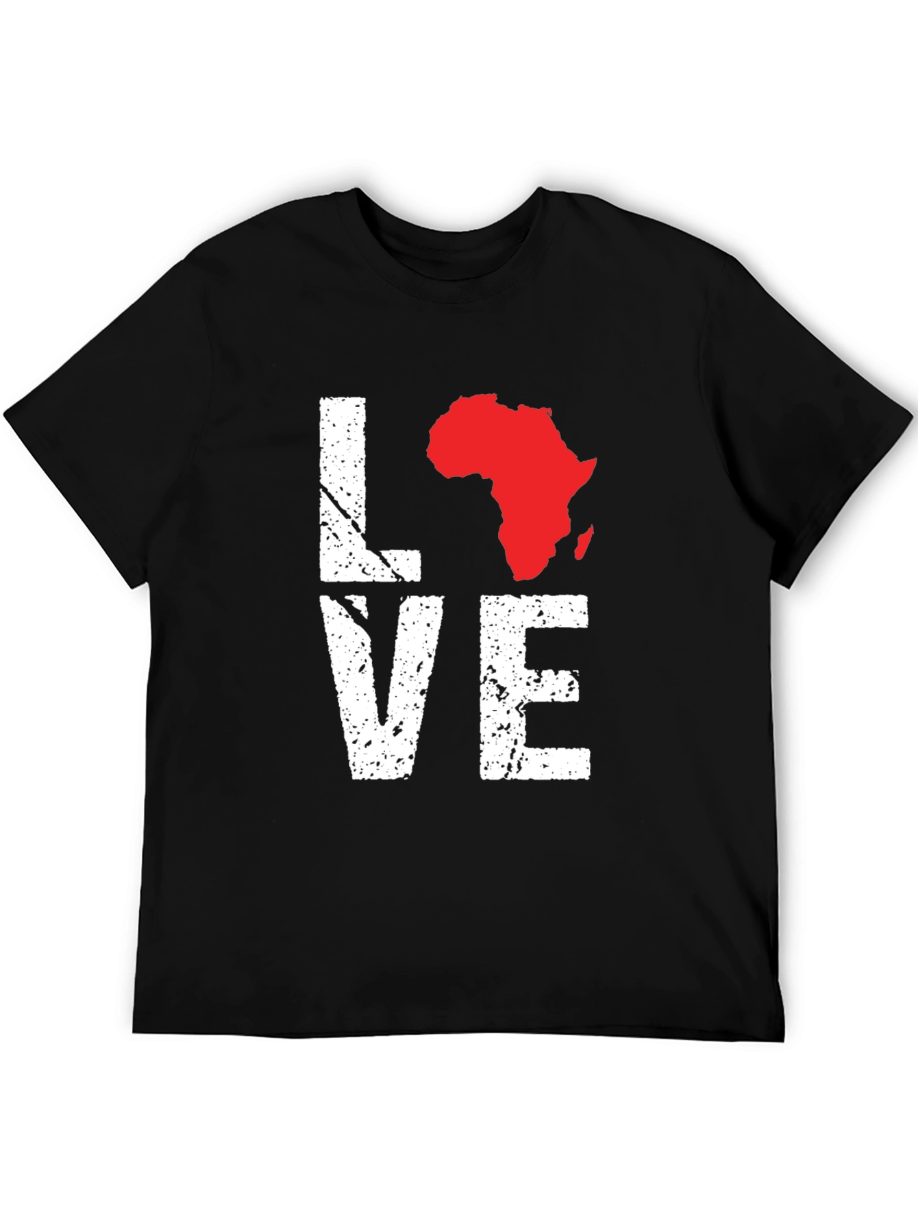 Love Africa Graphic Tee - Black Cotton T-Shirt
