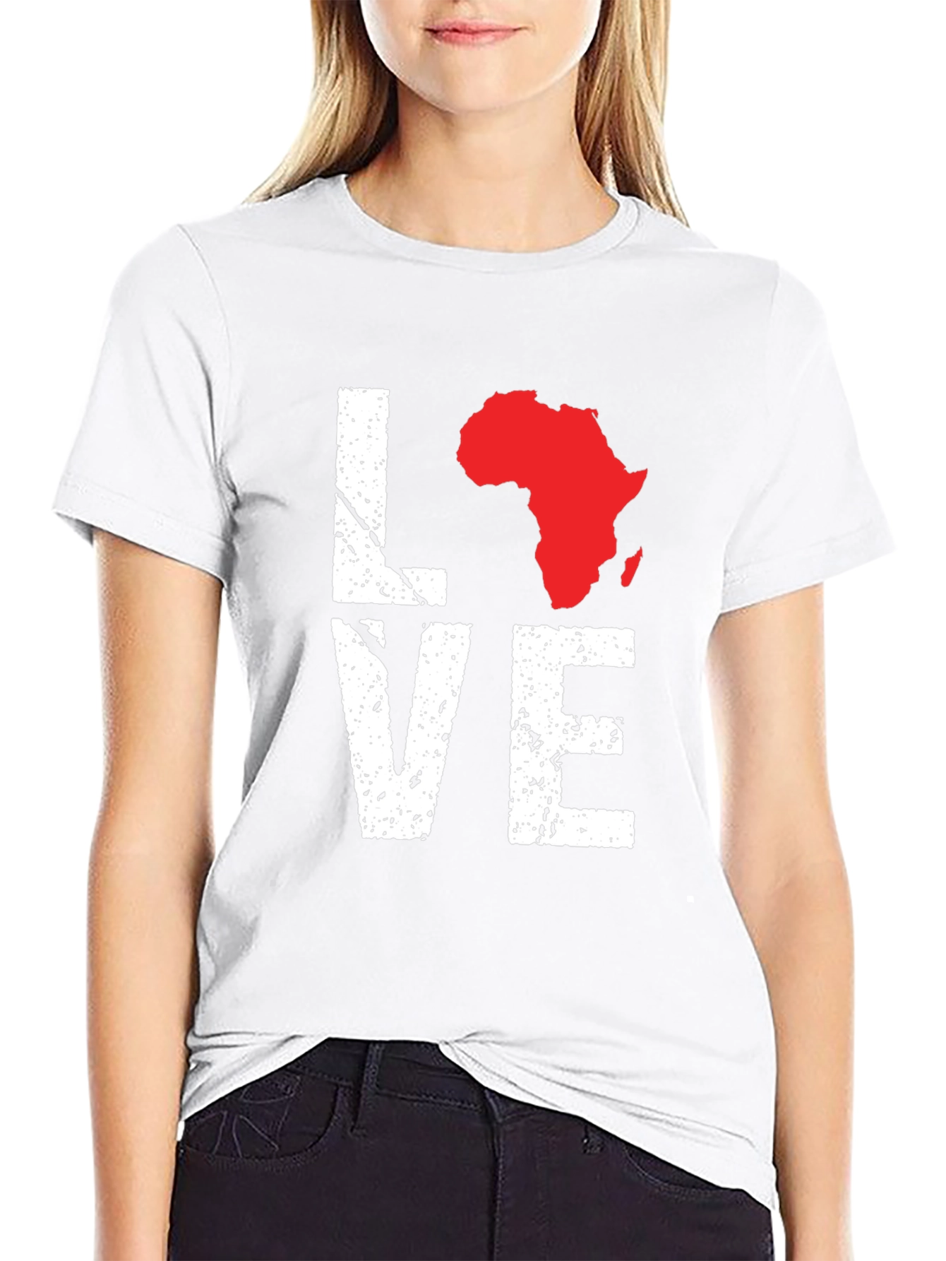 Love Africa Graphic Tee - Black Cotton T-Shirt