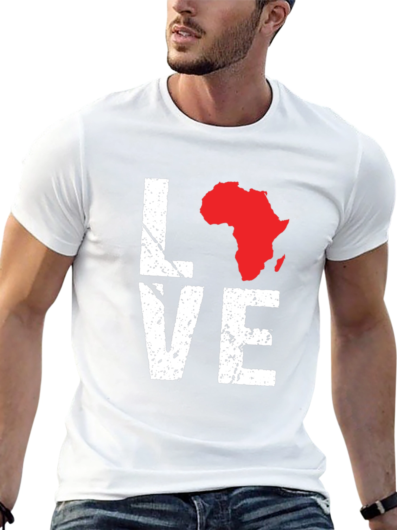 Love Africa Graphic Tee - Black Cotton T-Shirt