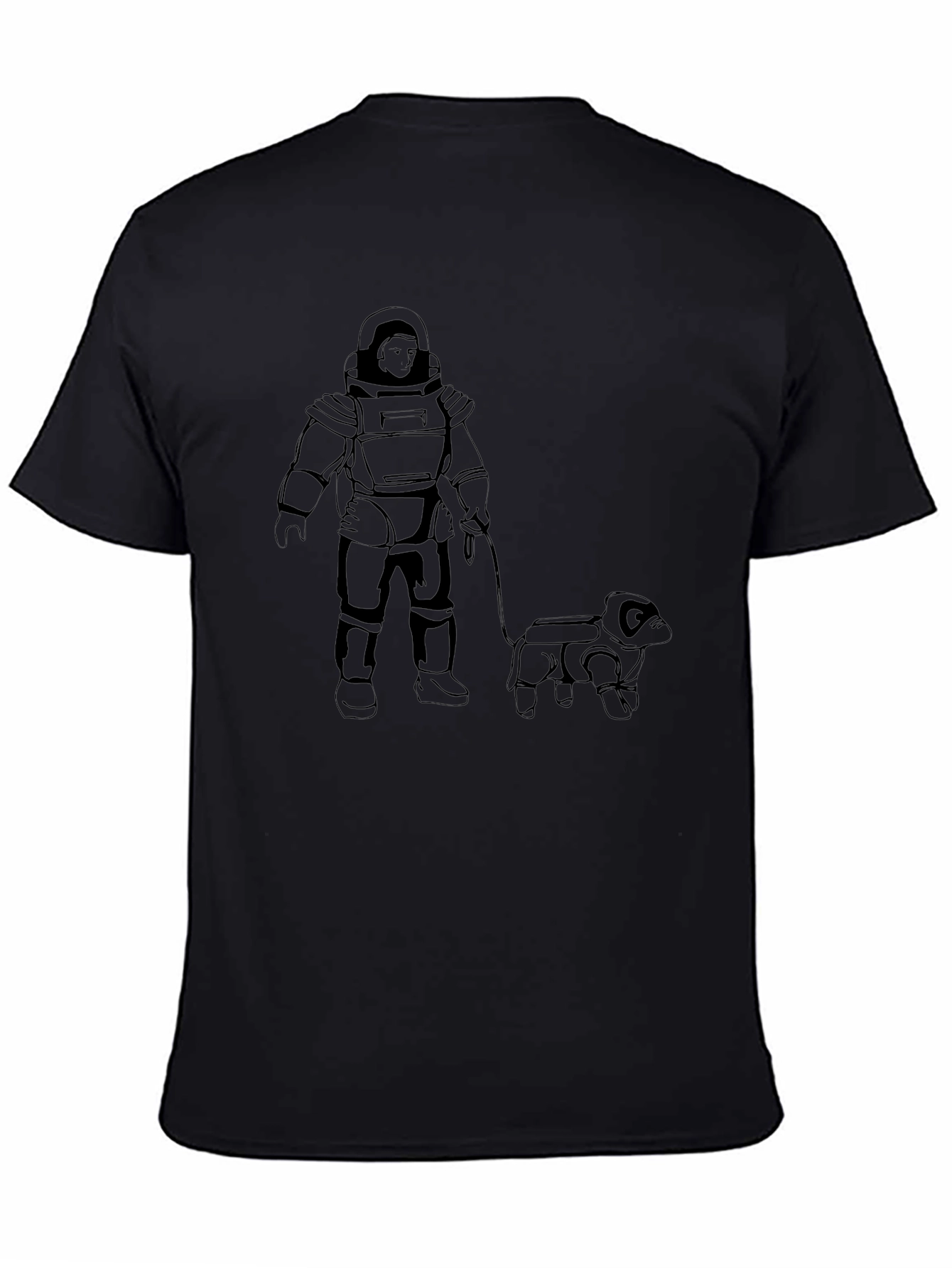 Astronaut Dog Walker T-Shirt