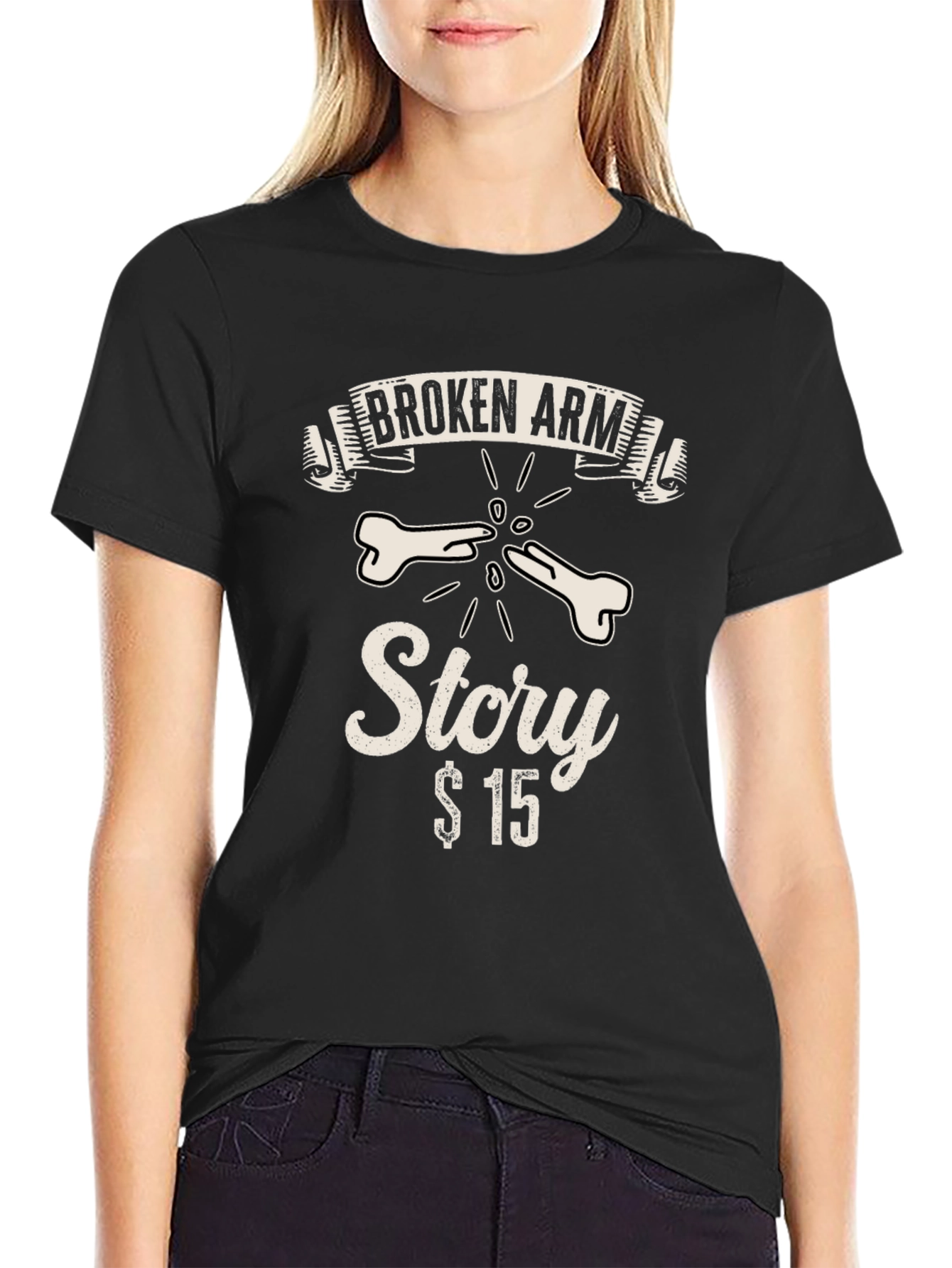 Broken Arm Story T-Shirt - Funny Graphic Tee