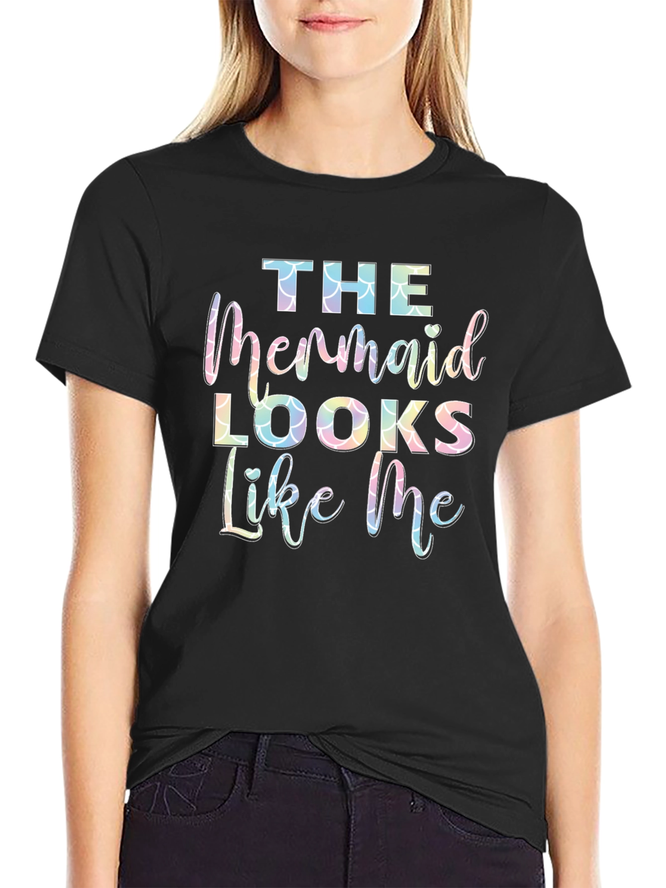 The Mermaid Looks Like Me Graphic Tee