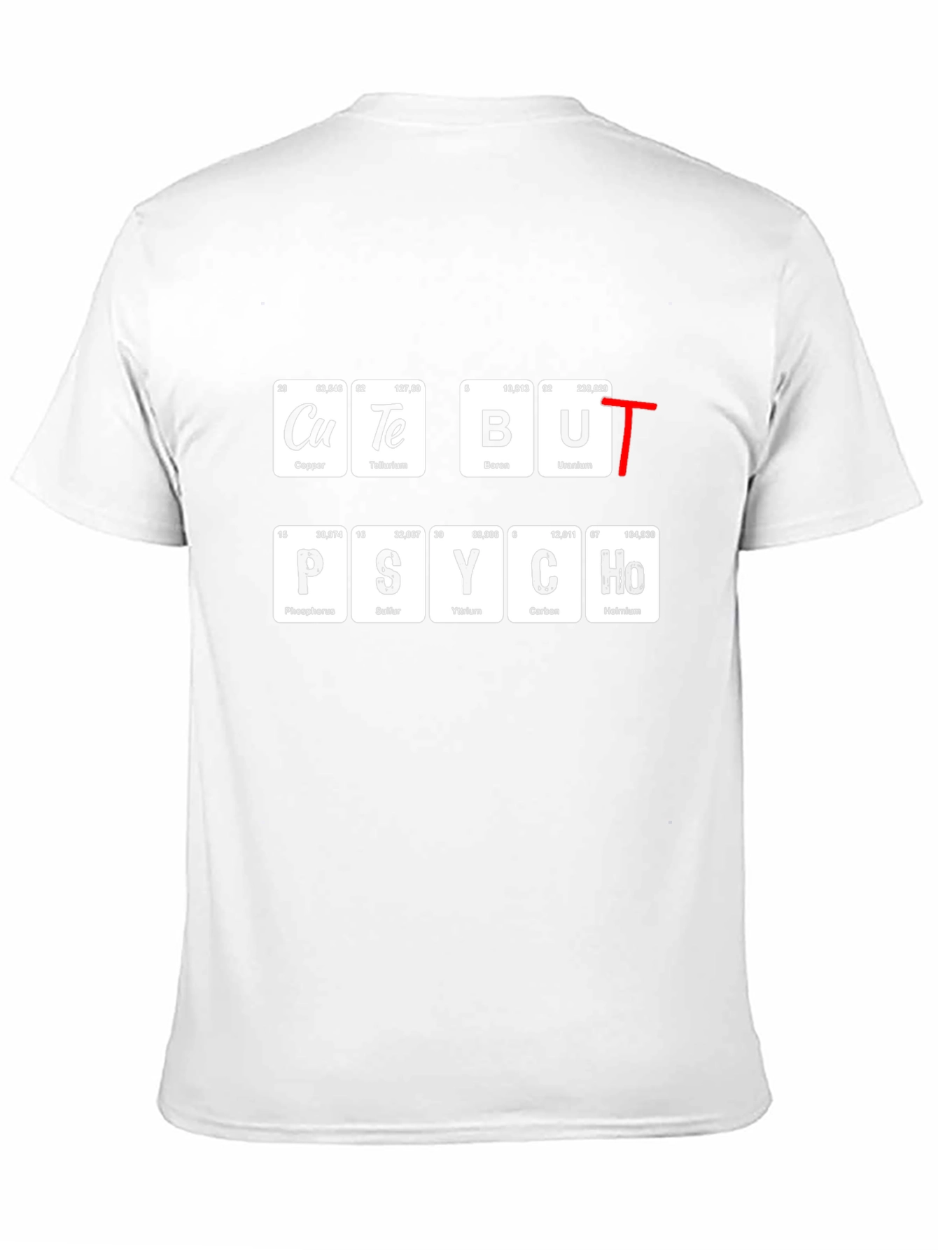 Cute But Psycho Periodic Table Black T-Shirt