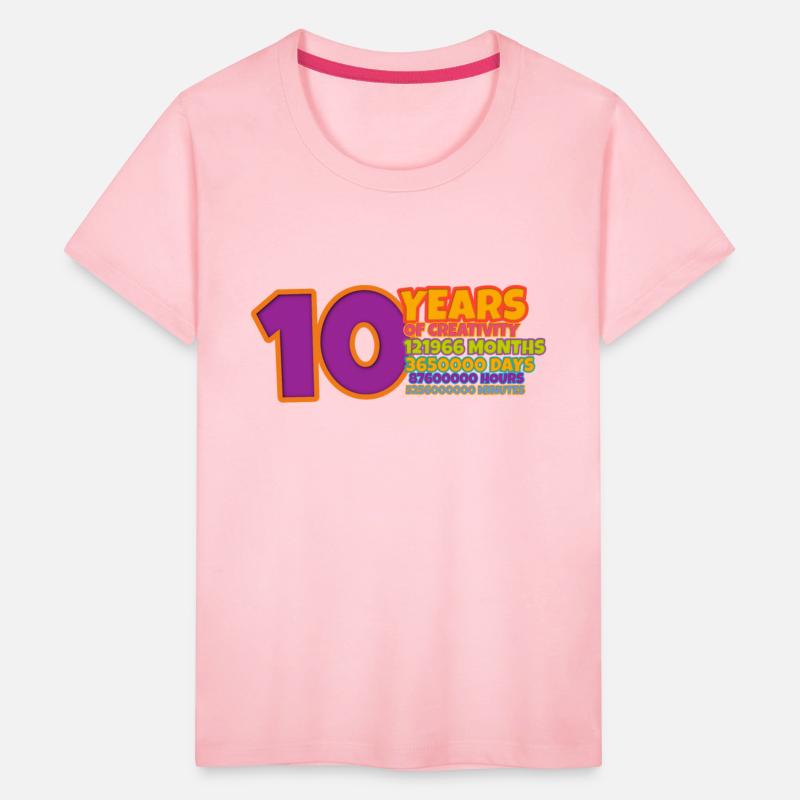 10 Years of Creativity Kid T Shirt Birthday