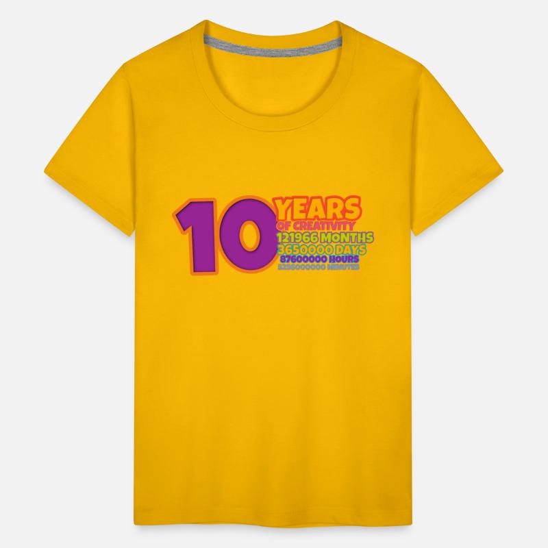 10 Years of Creativity Kid T Shirt Birthday