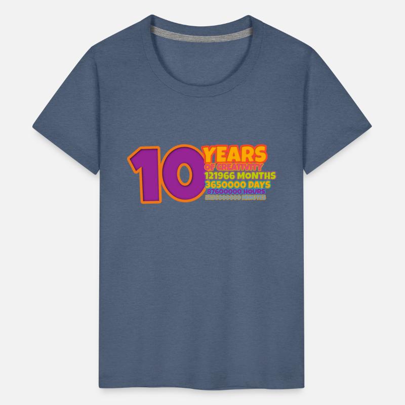 10 Years of Creativity Kid T Shirt Birthday