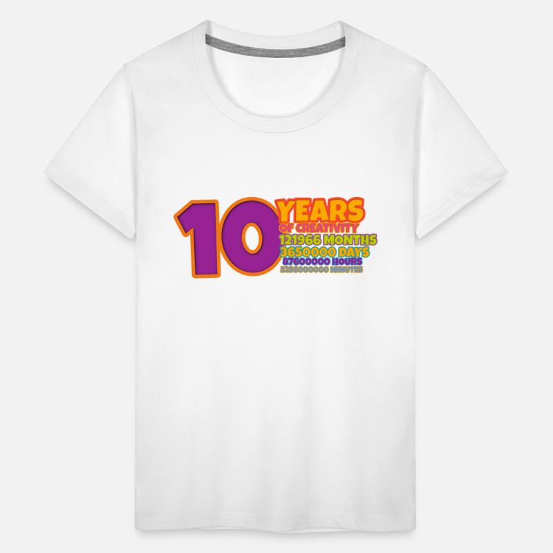 10 Years of Creativity Kid T Shirt Birthday