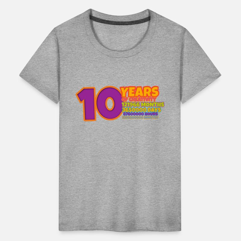 10 Years of Creativity Kid T Shirt Birthday