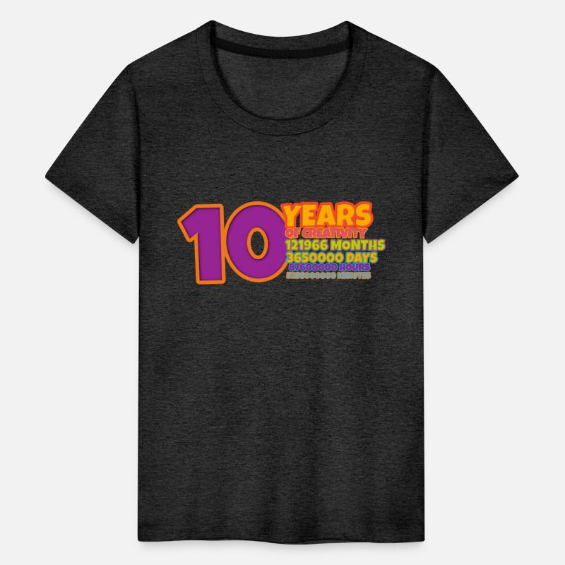 10 Years of Creativity Kid T Shirt Birthday