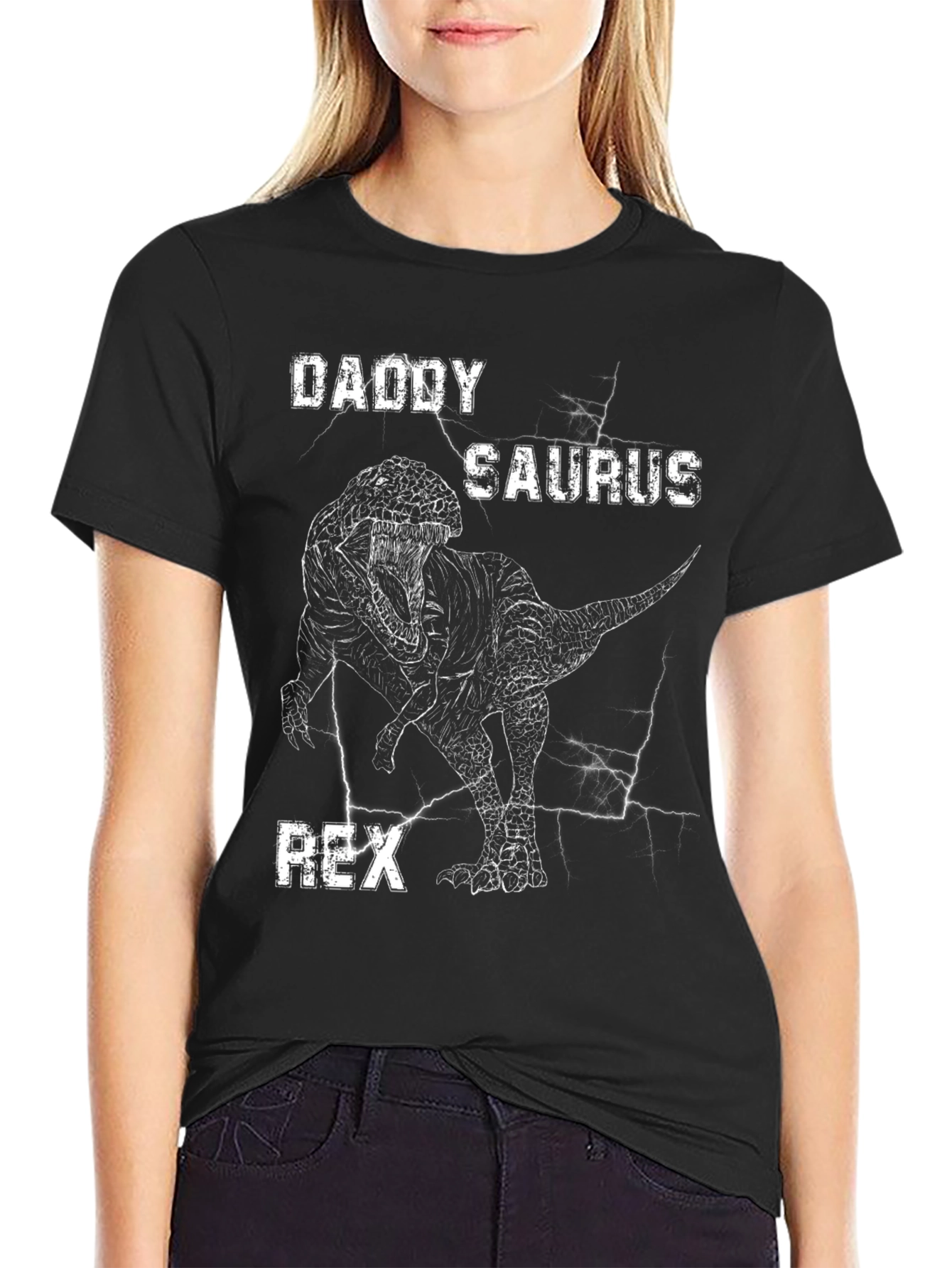 Daddy Saurus Rex Graphic T-Shirt
