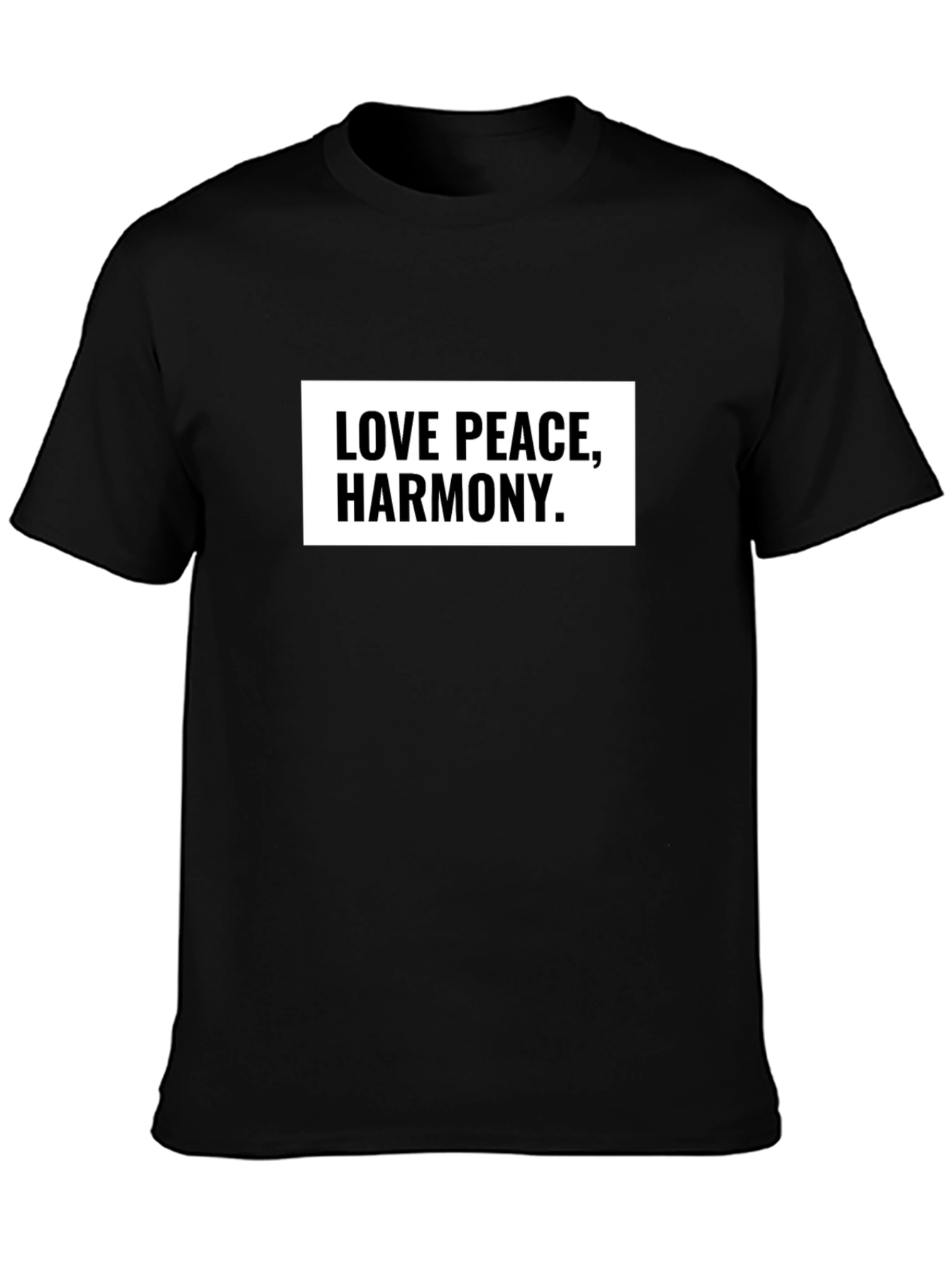 Love Peace Harmony Graphic Tee - Black
