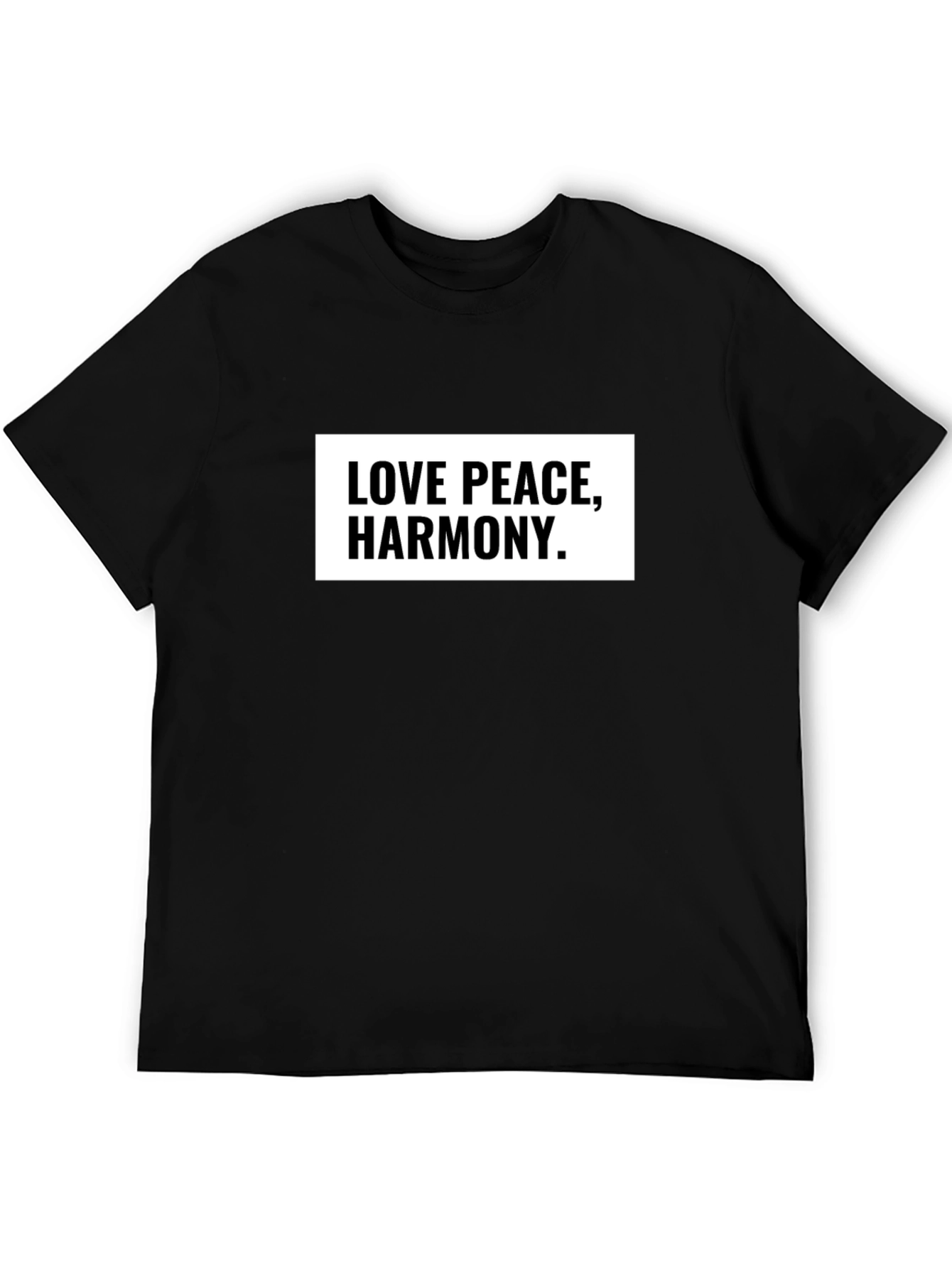 Love Peace Harmony Graphic Tee - Black
