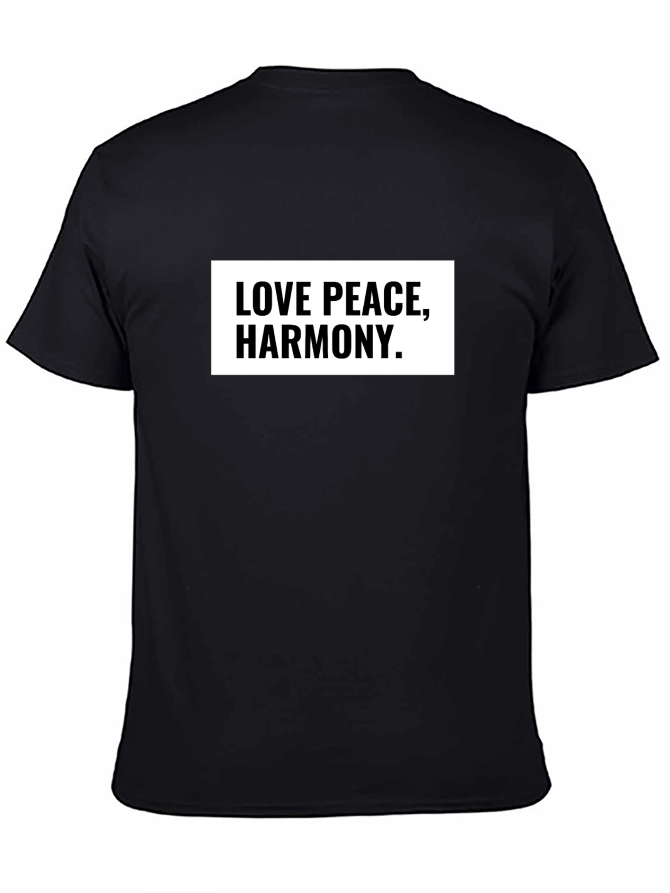 Love Peace Harmony Graphic Tee - Black