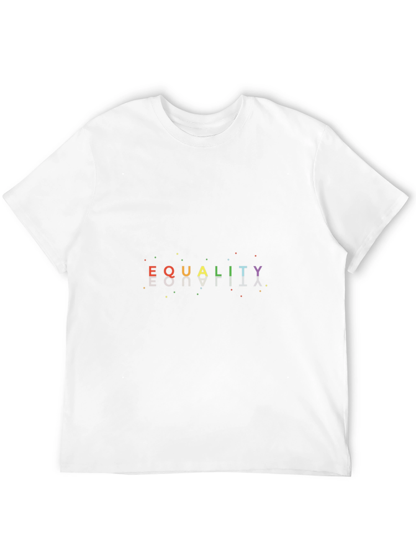 Equality Rainbow Graphic Tee - Black Cotton Shirt