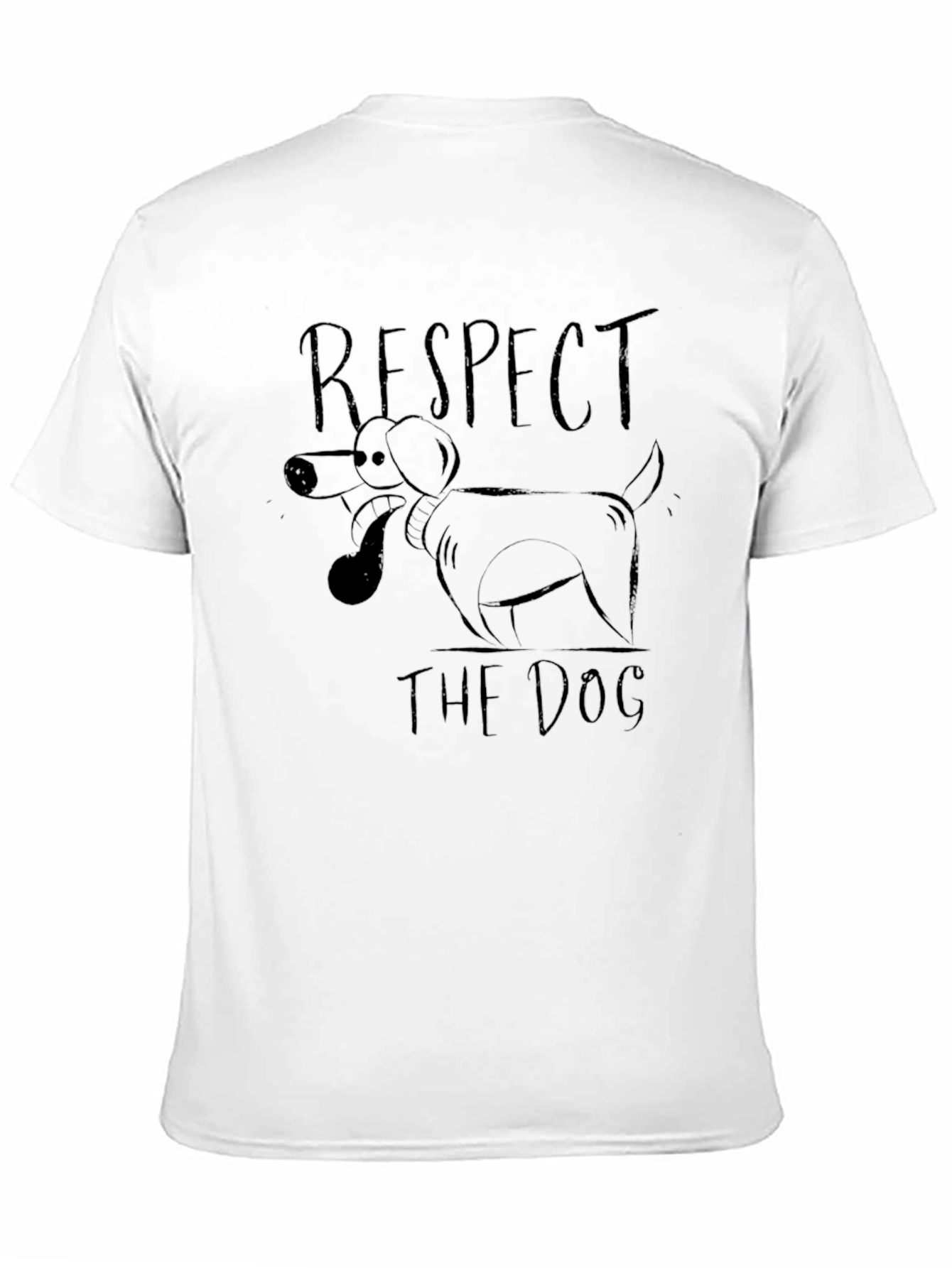 Respect the Dog Black Graphic T-Shirt