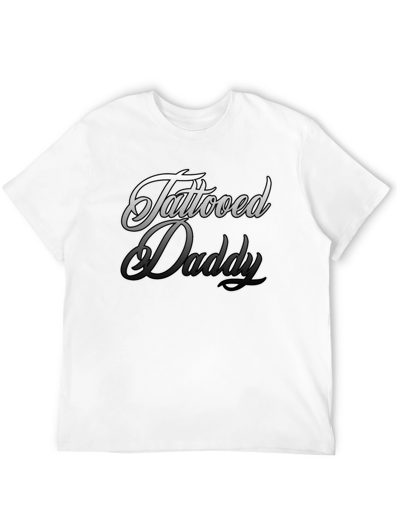 Tattooed Daddy Graphic Print Black T-Shirt