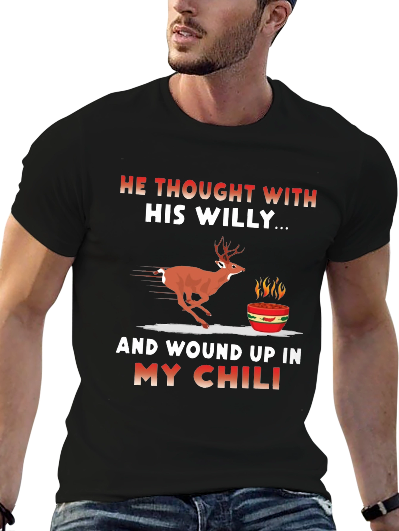 Humorous Deer Chili T-Shirt