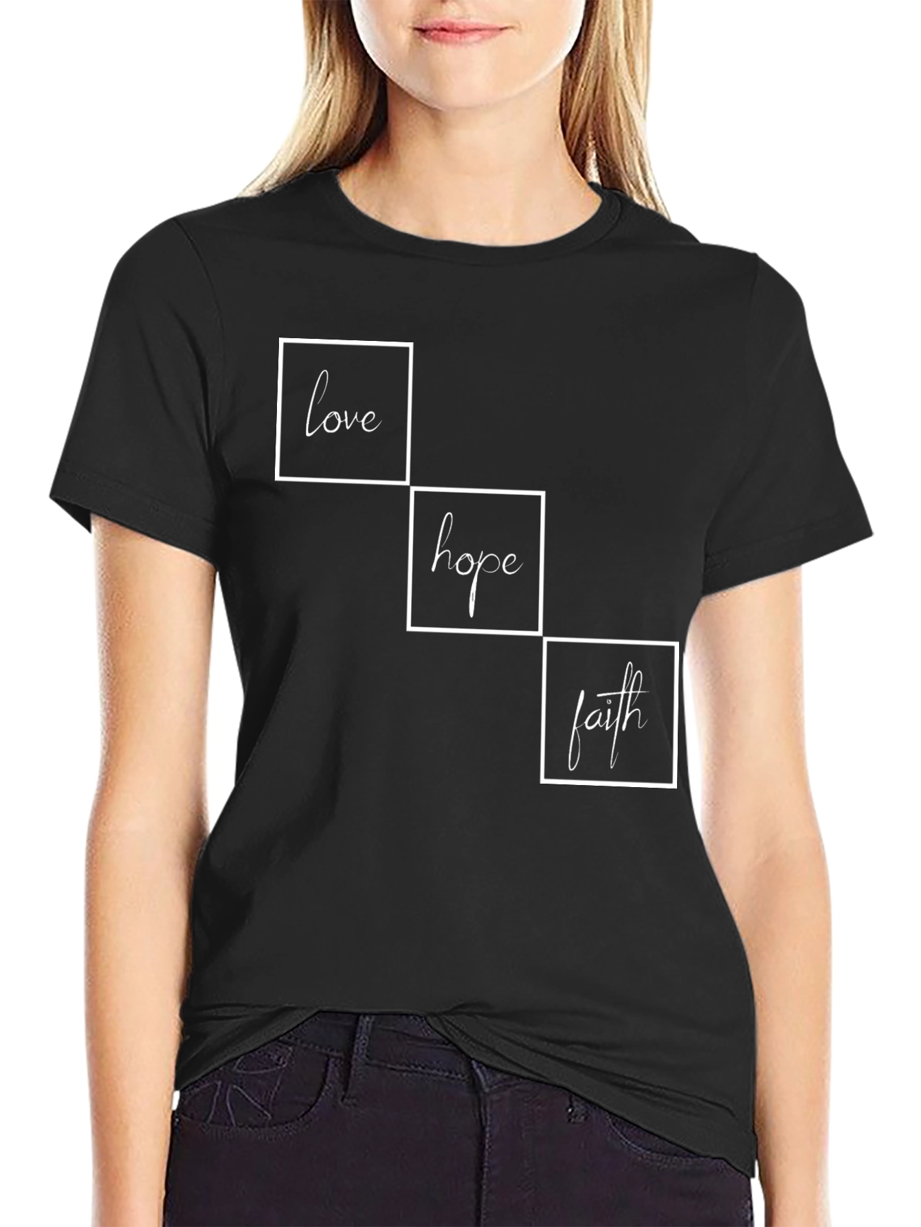 Love Hope Faith T-Shirt - Inspirational Christian Tee
