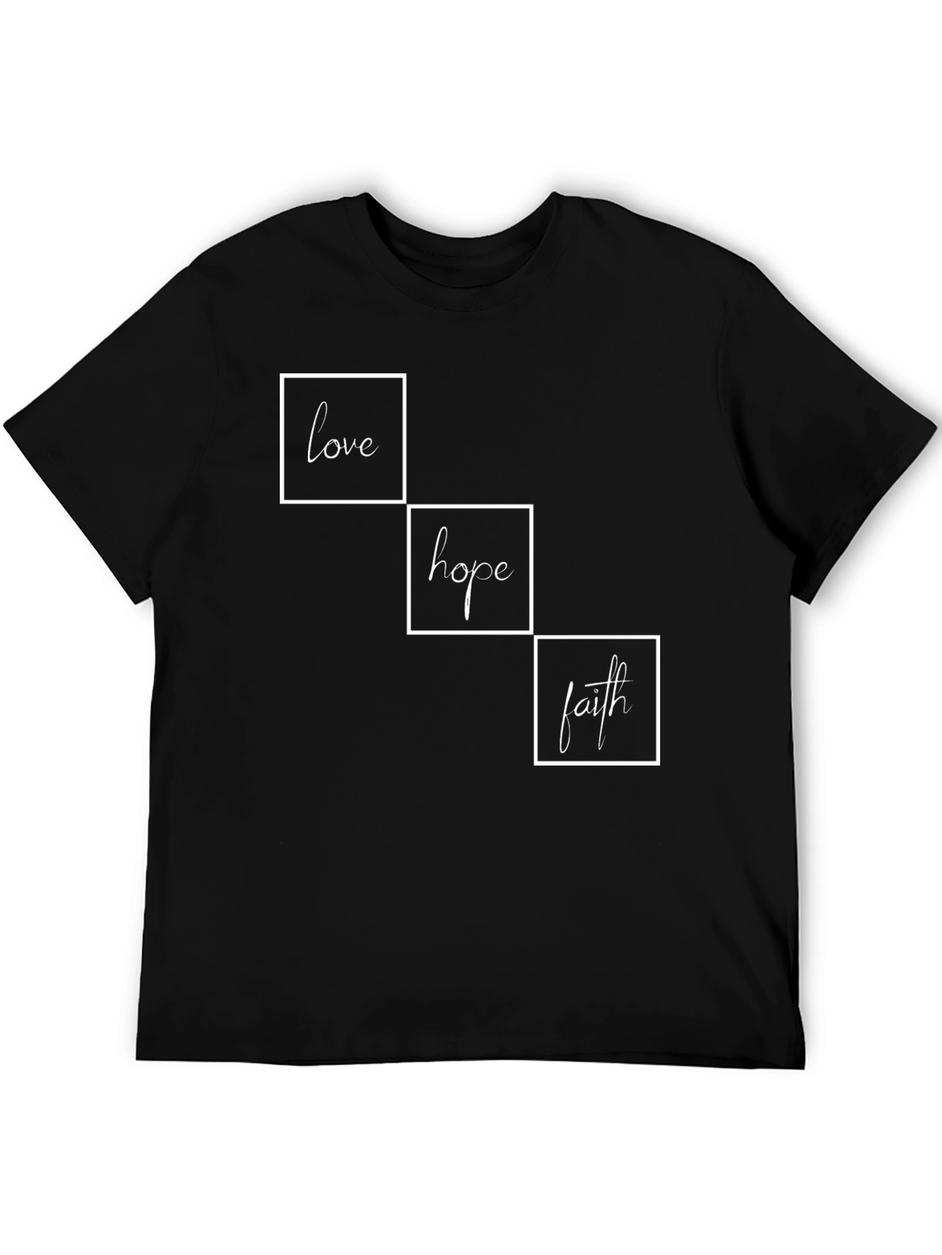Love Hope Faith T-Shirt - Inspirational Christian Tee