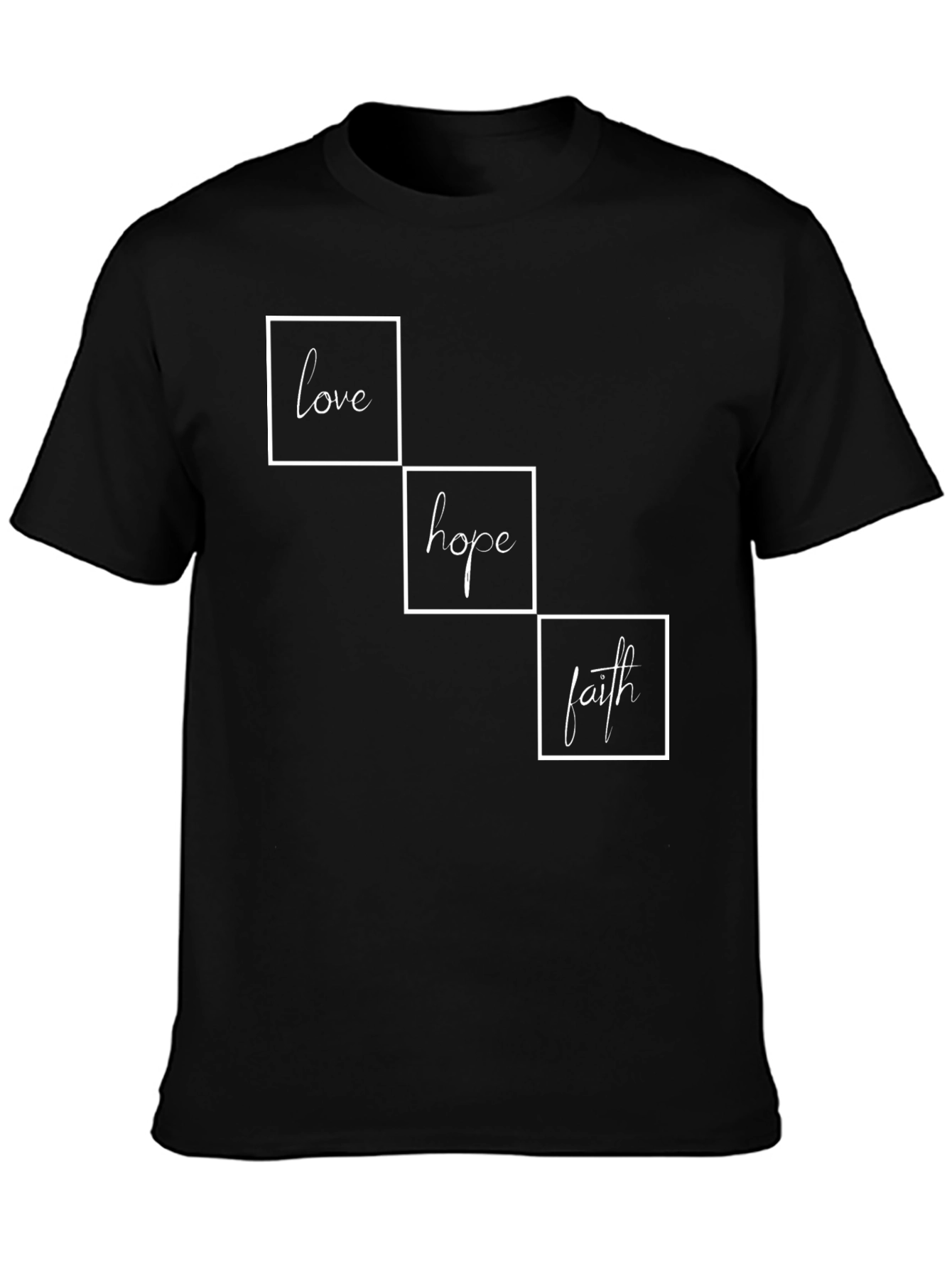 Love Hope Faith T-Shirt - Inspirational Christian Tee