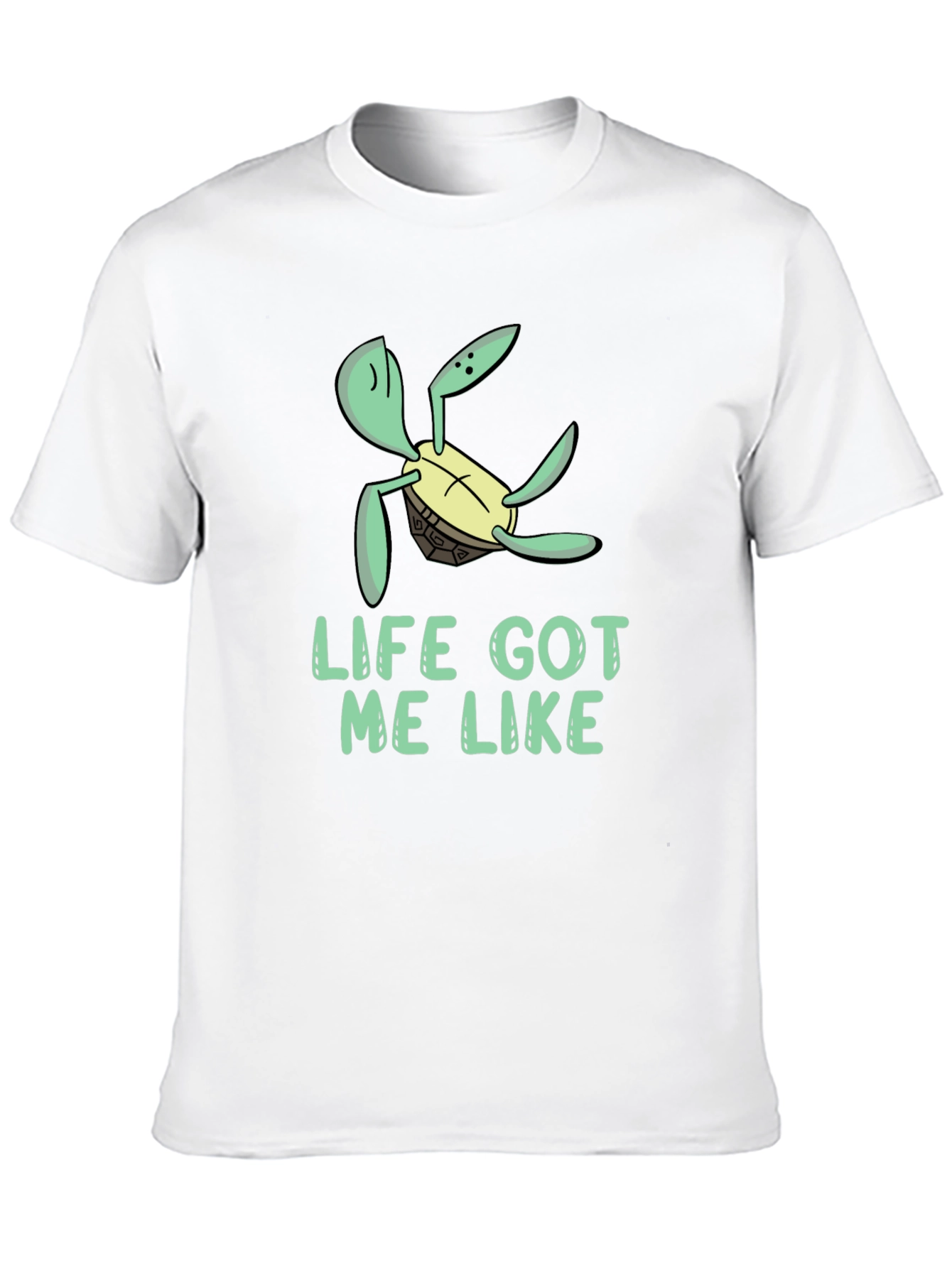Life Got Me Like Turtle Black T-Shirt