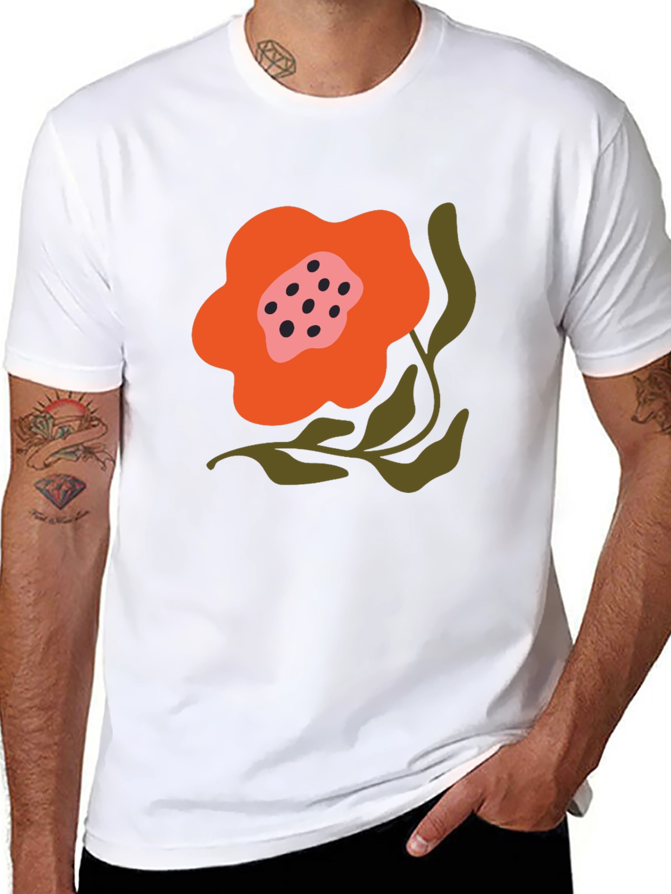 Black Floral Graphic Tee