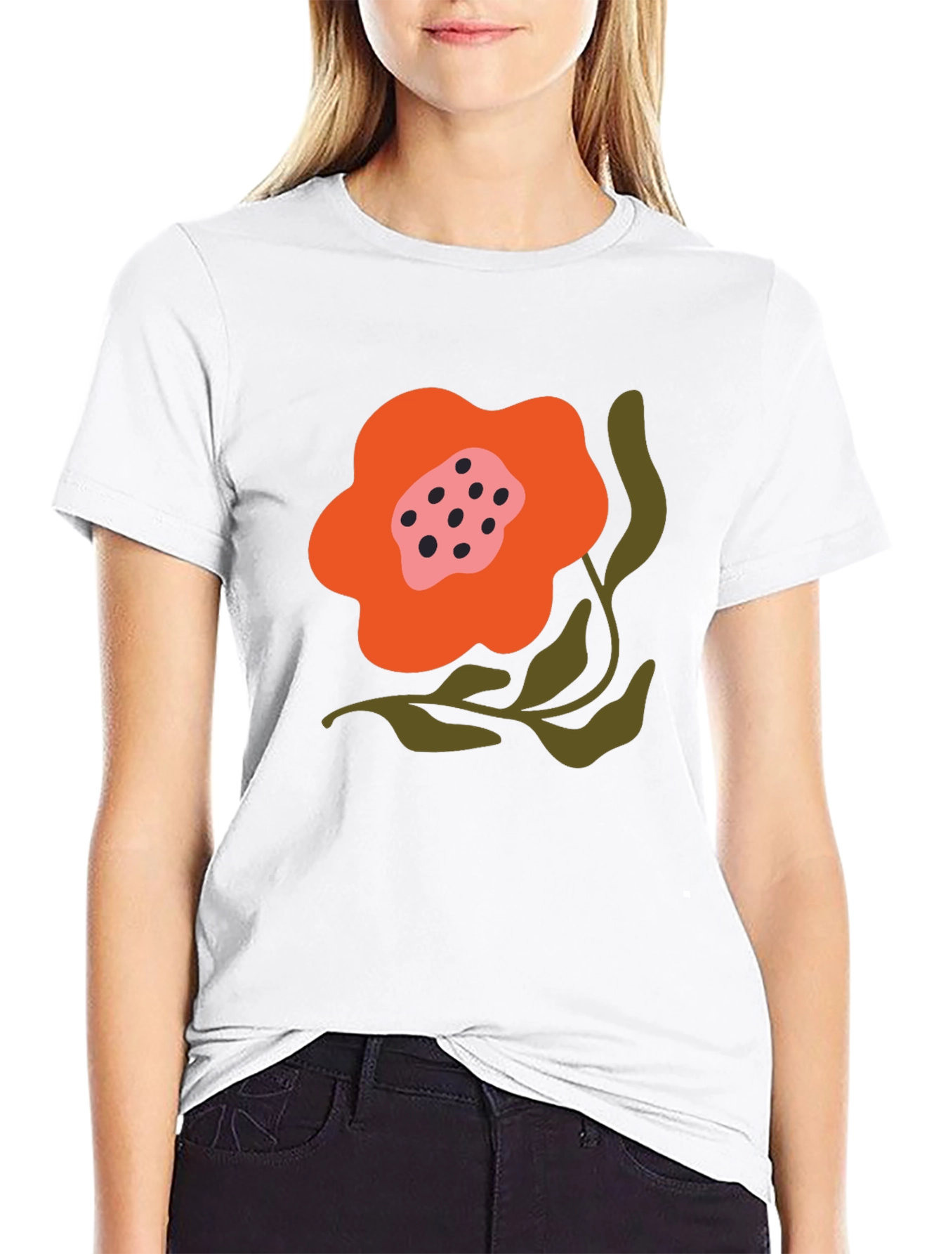 Black Floral Graphic Tee